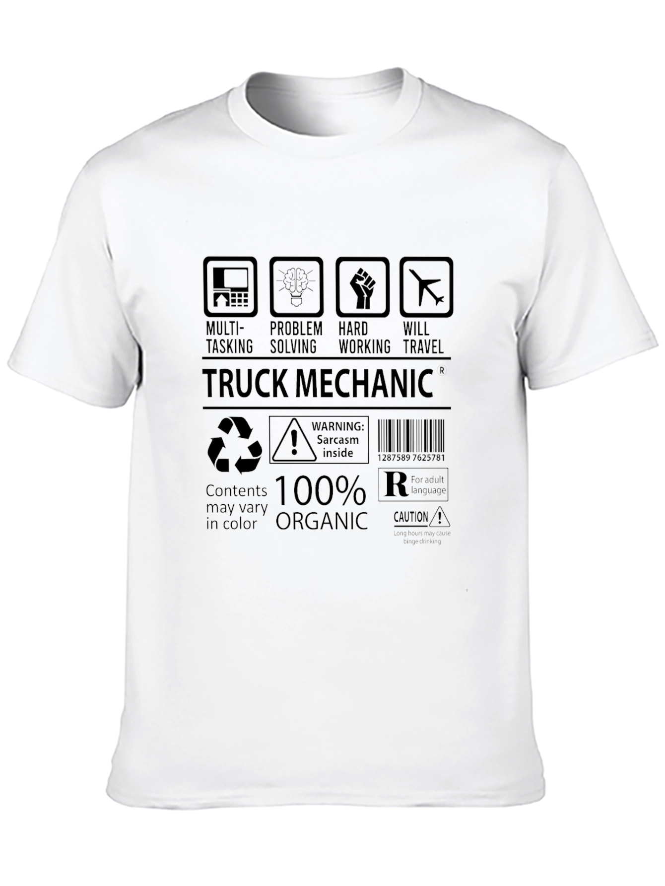 Truck Mechanic Graphic Tee - 100% Organic Cotton