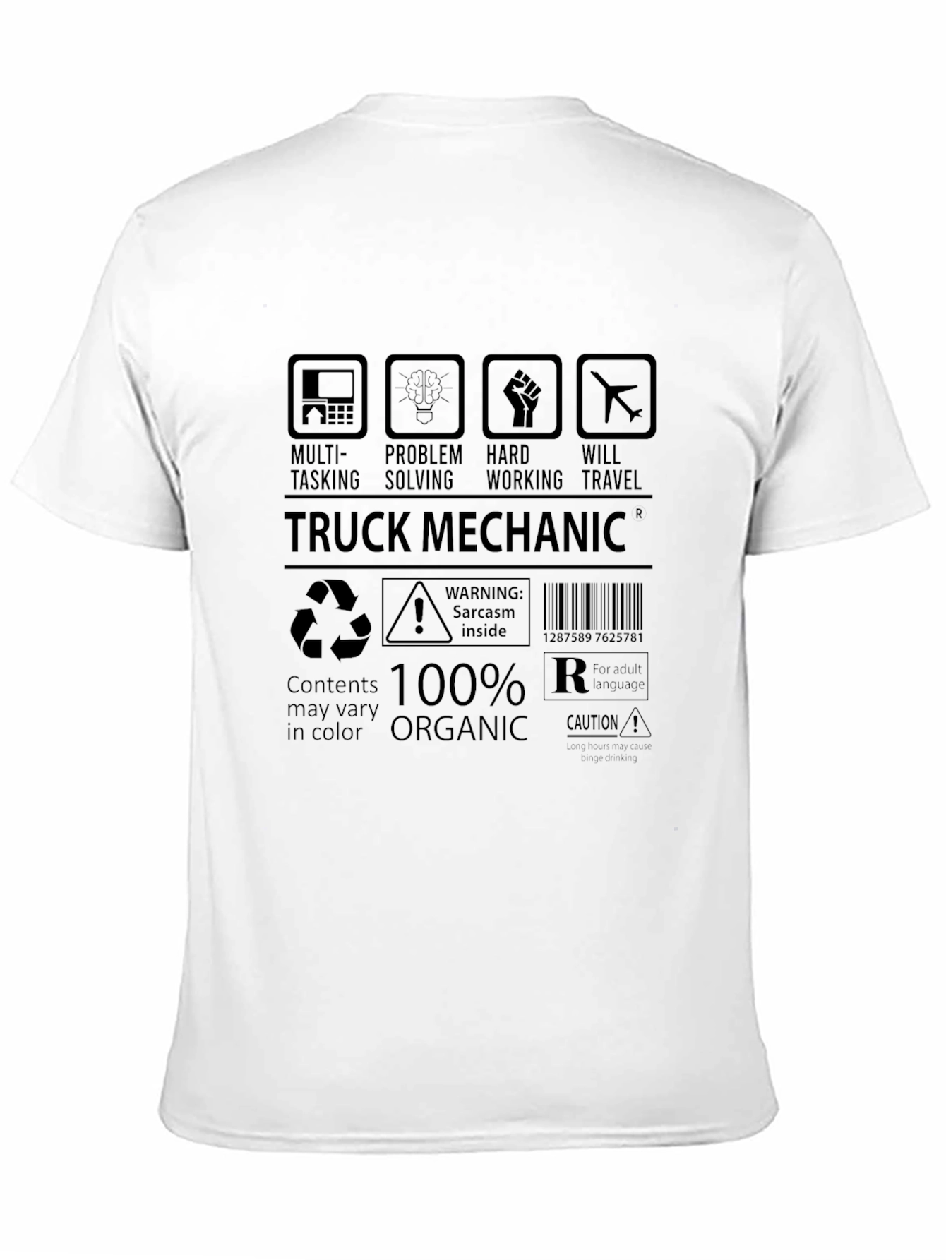 Truck Mechanic Graphic Tee - 100% Organic Cotton