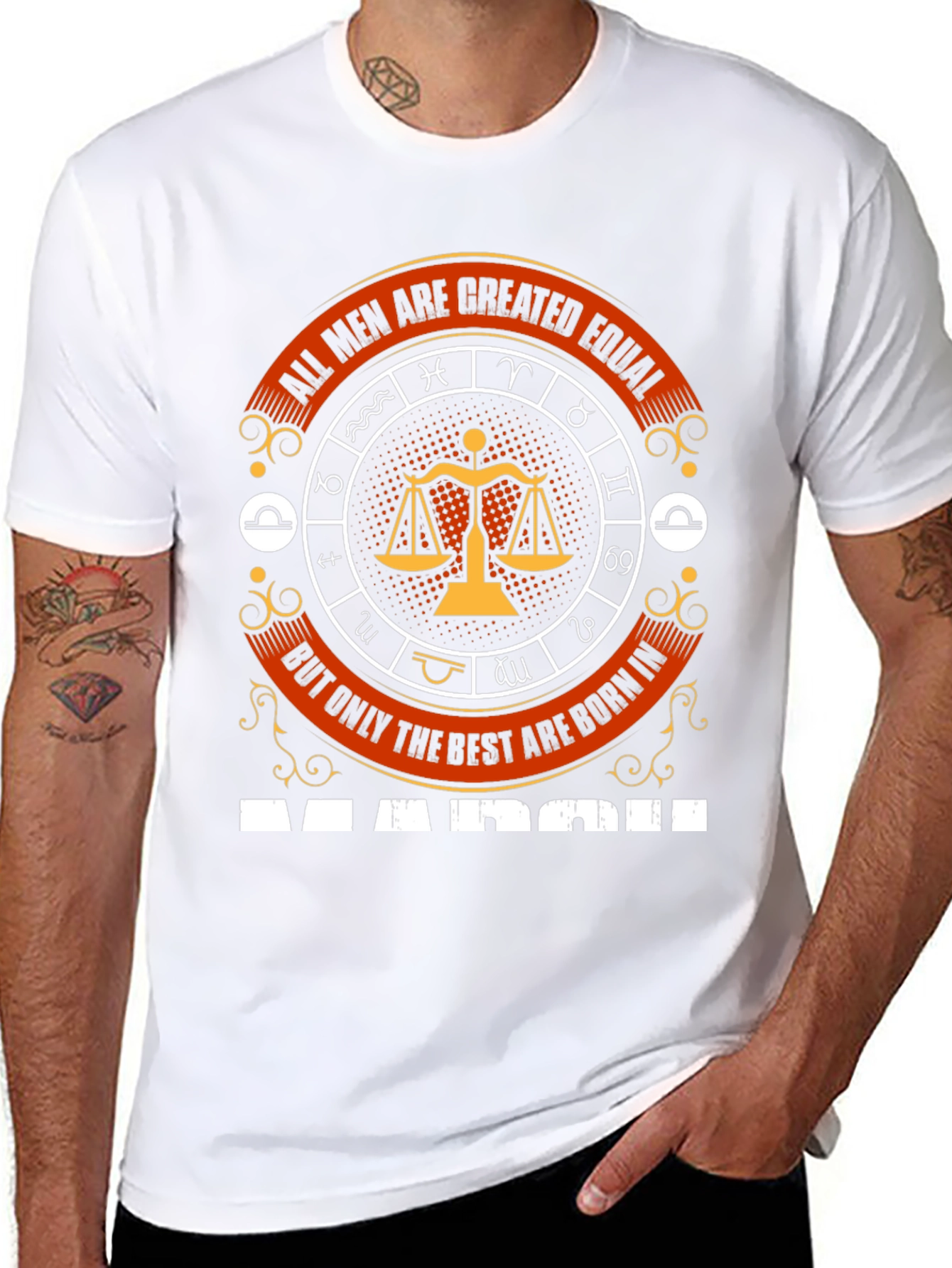 Zodiac Libra Mens T-Shirt - March Birthday Gift
