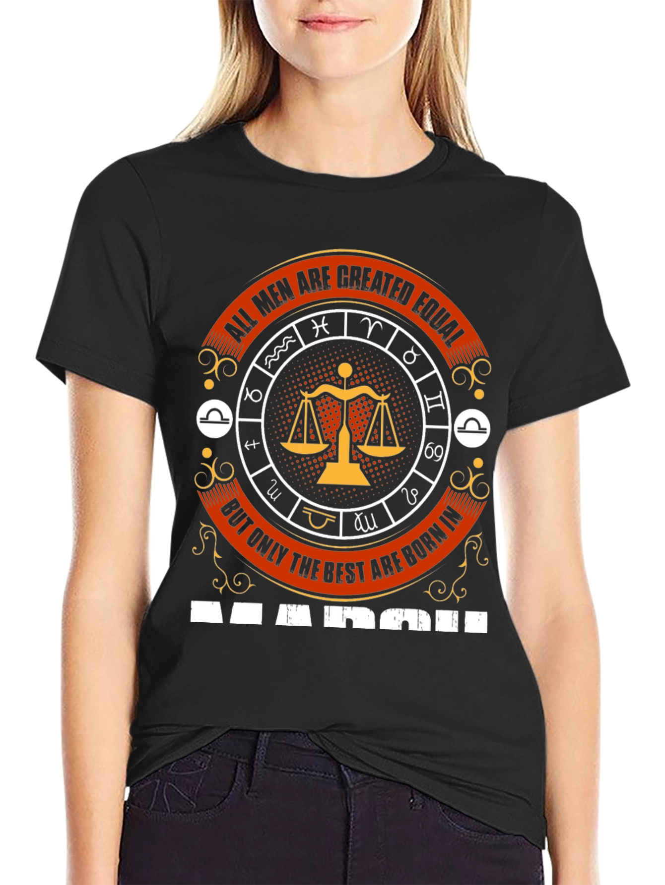 Zodiac Libra Mens T-Shirt - March Birthday Gift