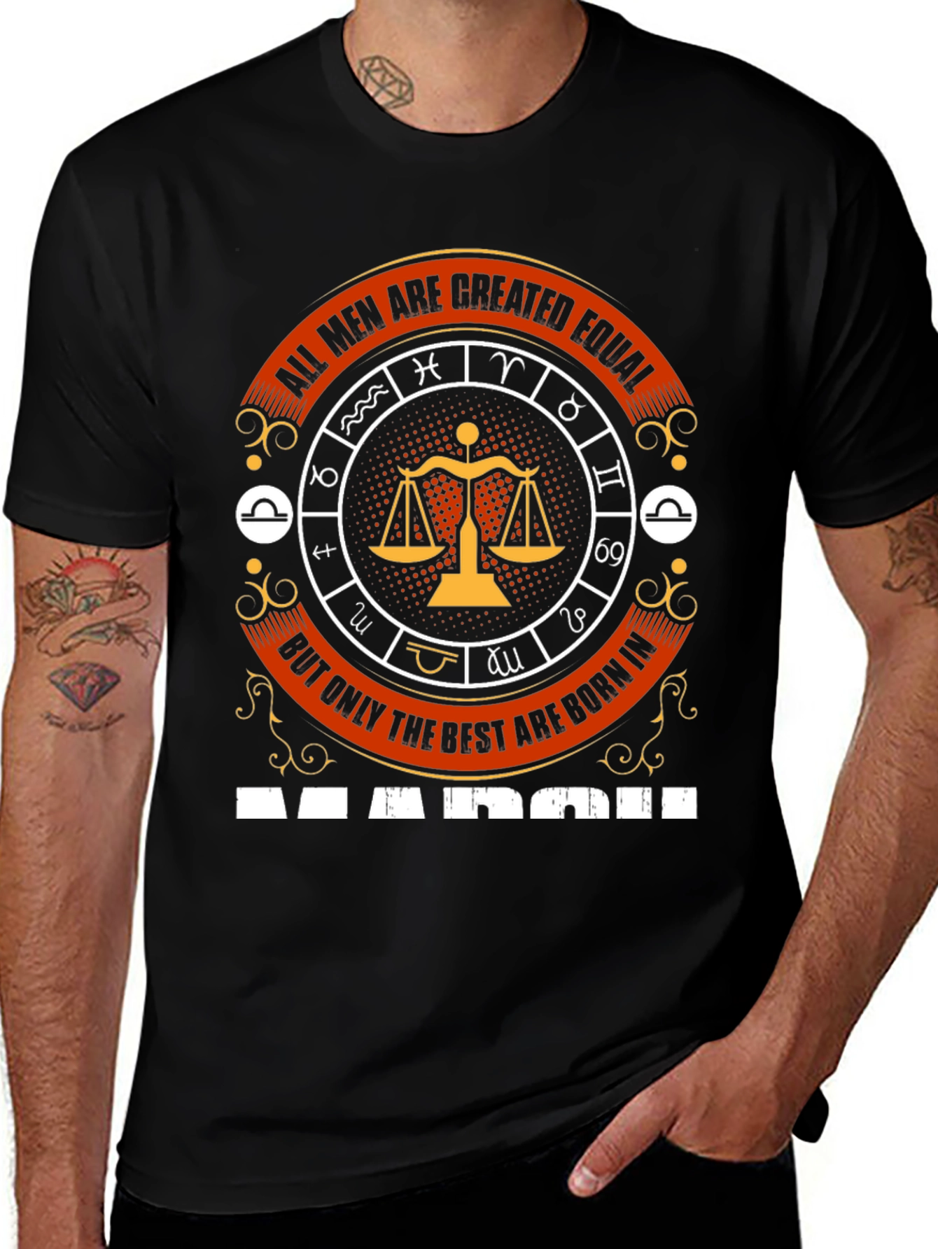 Zodiac Libra Mens T-Shirt - March Birthday Gift
