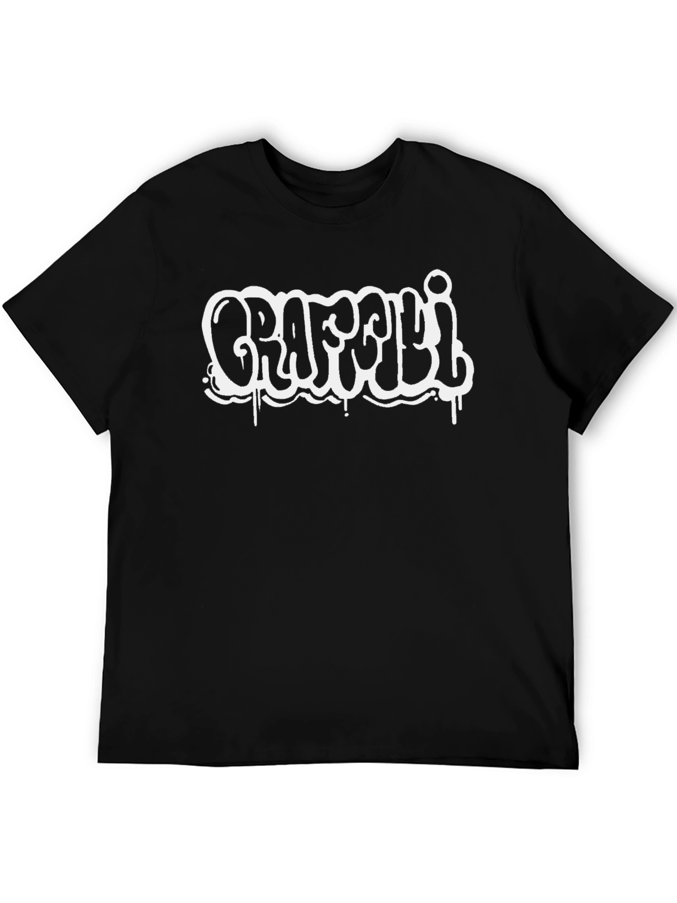 Graffiti Style Graphic Black T-Shirt