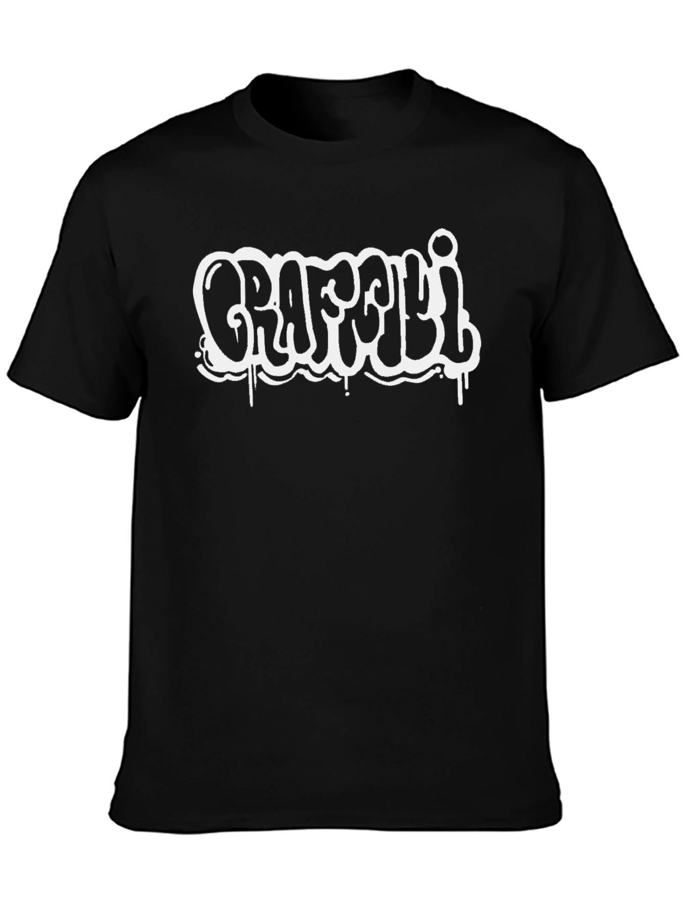 Graffiti Style Graphic Black T-Shirt