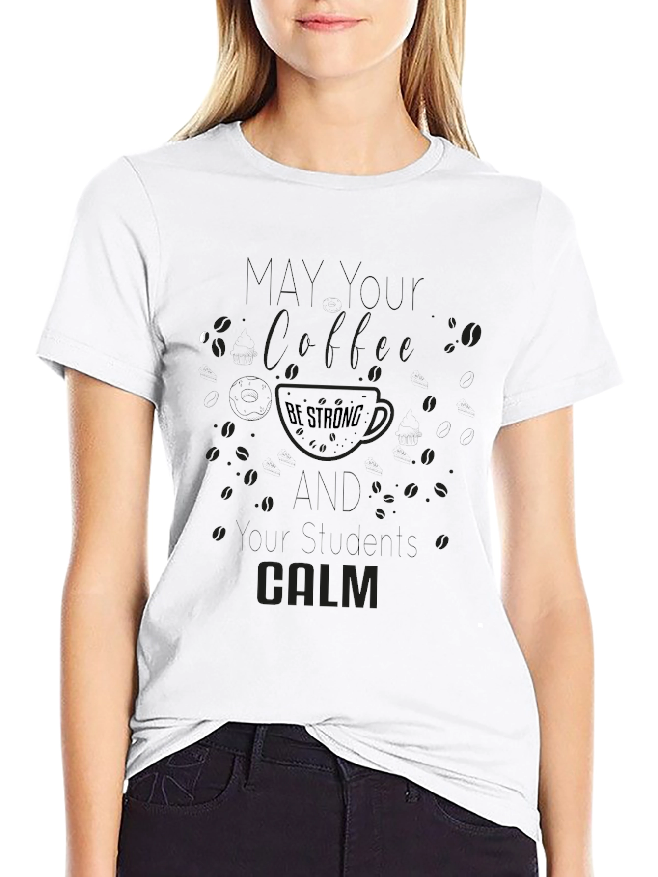 Coffee Be Strong Tee - Calm Coffee Lover Shirt