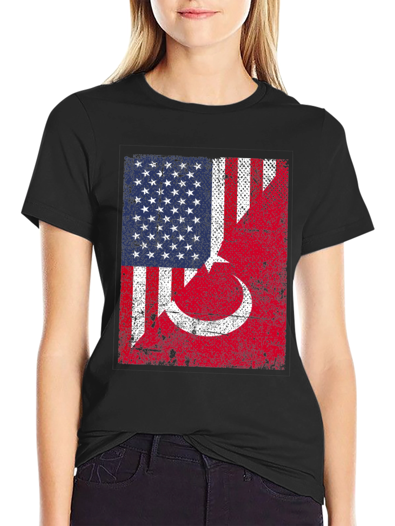 USA Turkey Flag Graphic T-Shirt