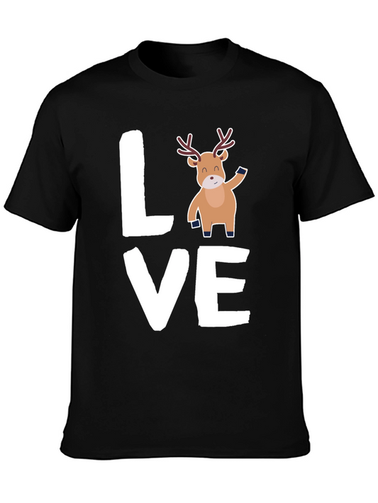 Love Reindeer Graphic Tee - Holiday Cheer
