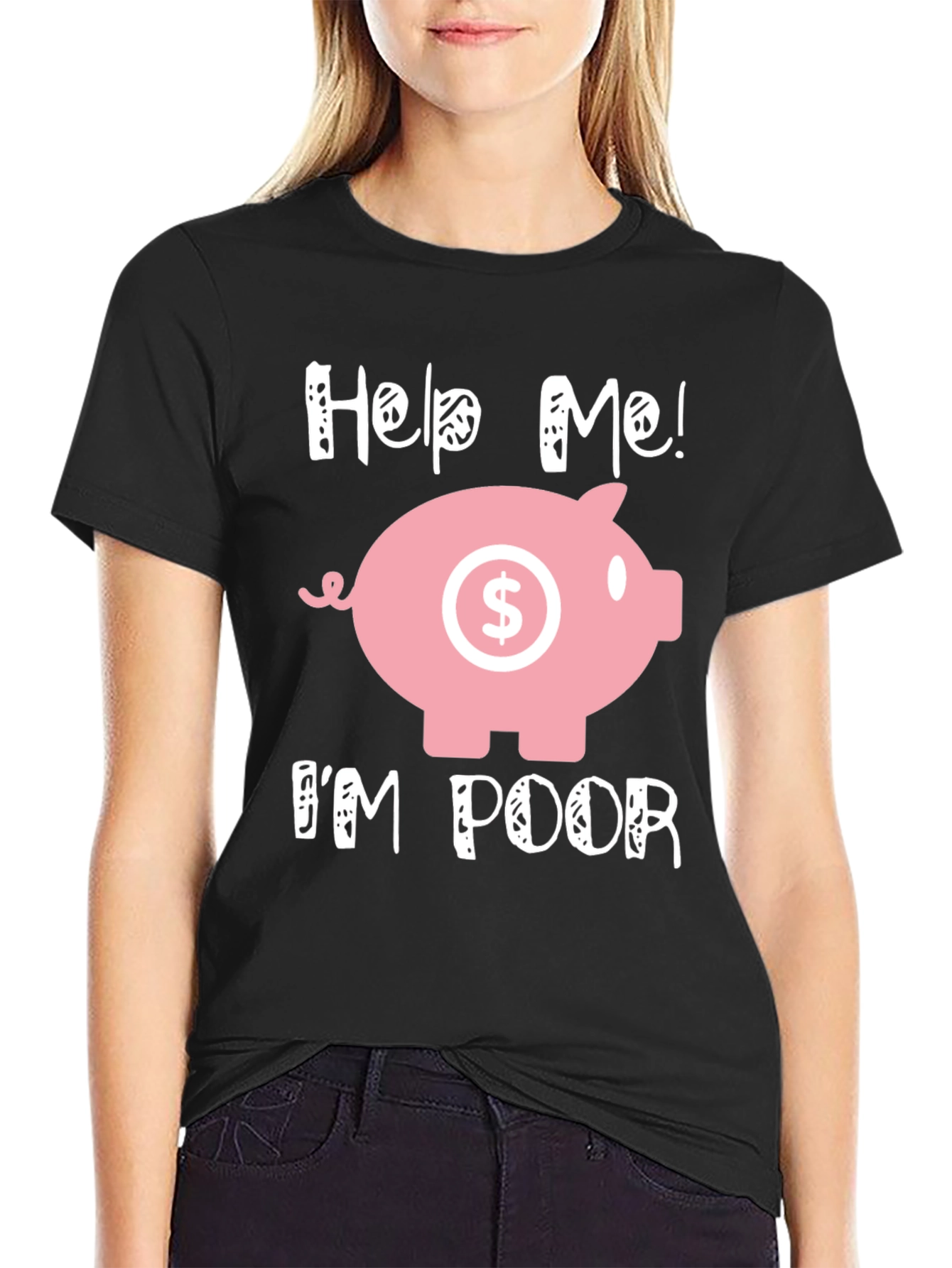 Help Me! Im Poor Piggy Bank Graphic Tee