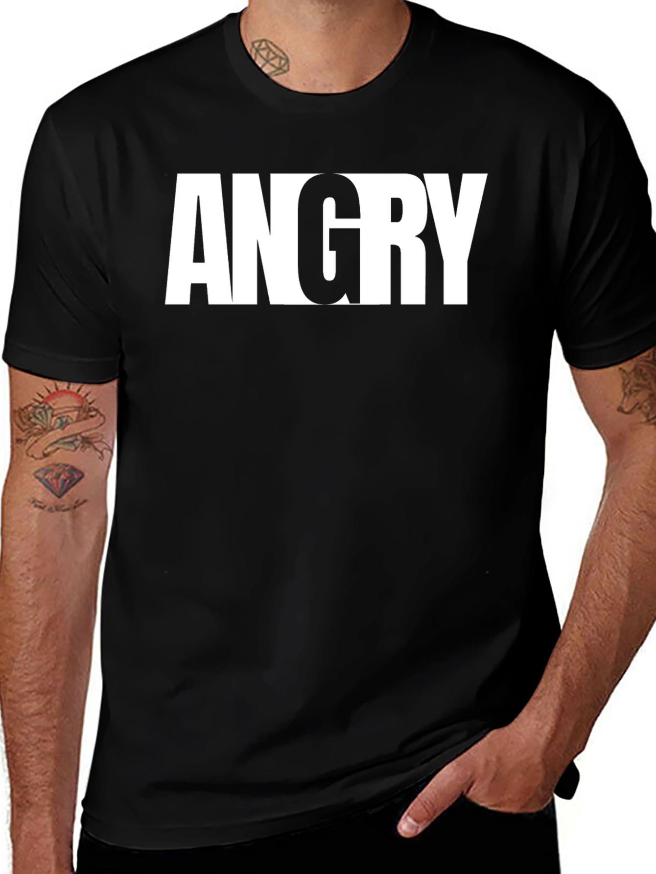 Angry Graphic Tee - Bold Statement Shirt