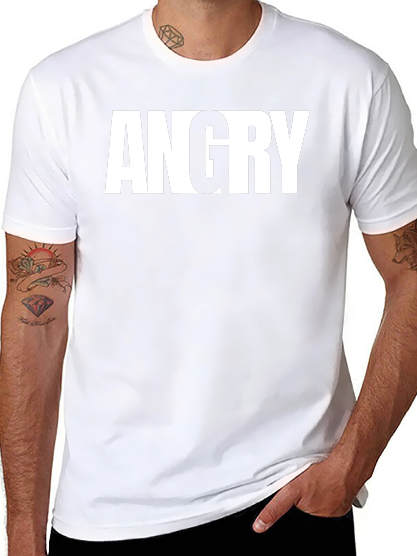 Angry Graphic Tee - Bold Statement Shirt