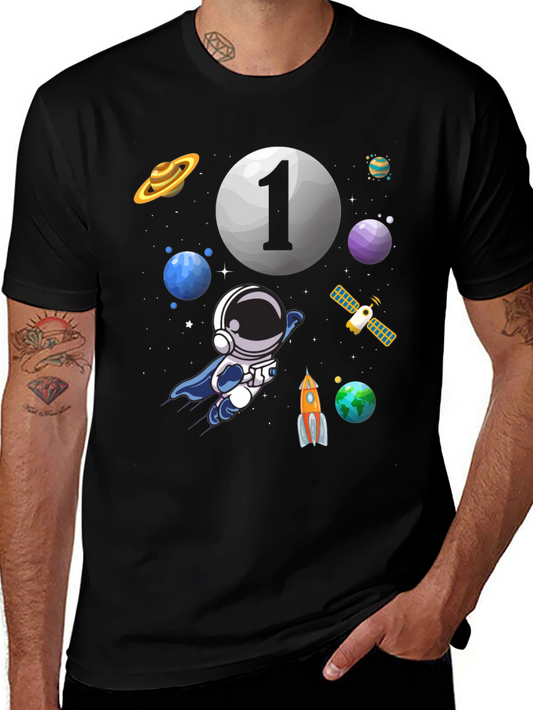 Space Astronaut Number 1 Birthday T-Shirt