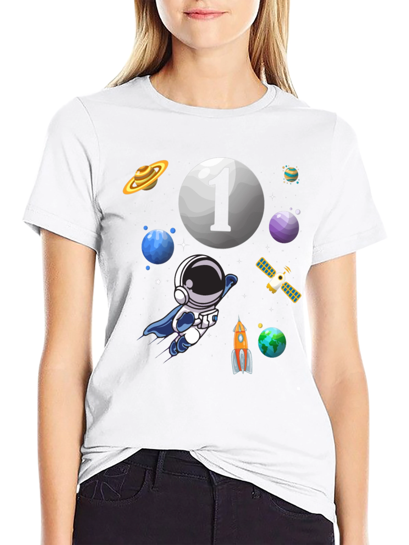 Space Astronaut Number 1 Birthday T-Shirt