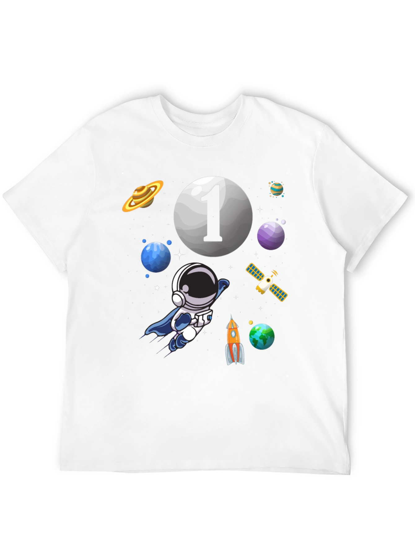 Space Astronaut Number 1 Birthday T-Shirt