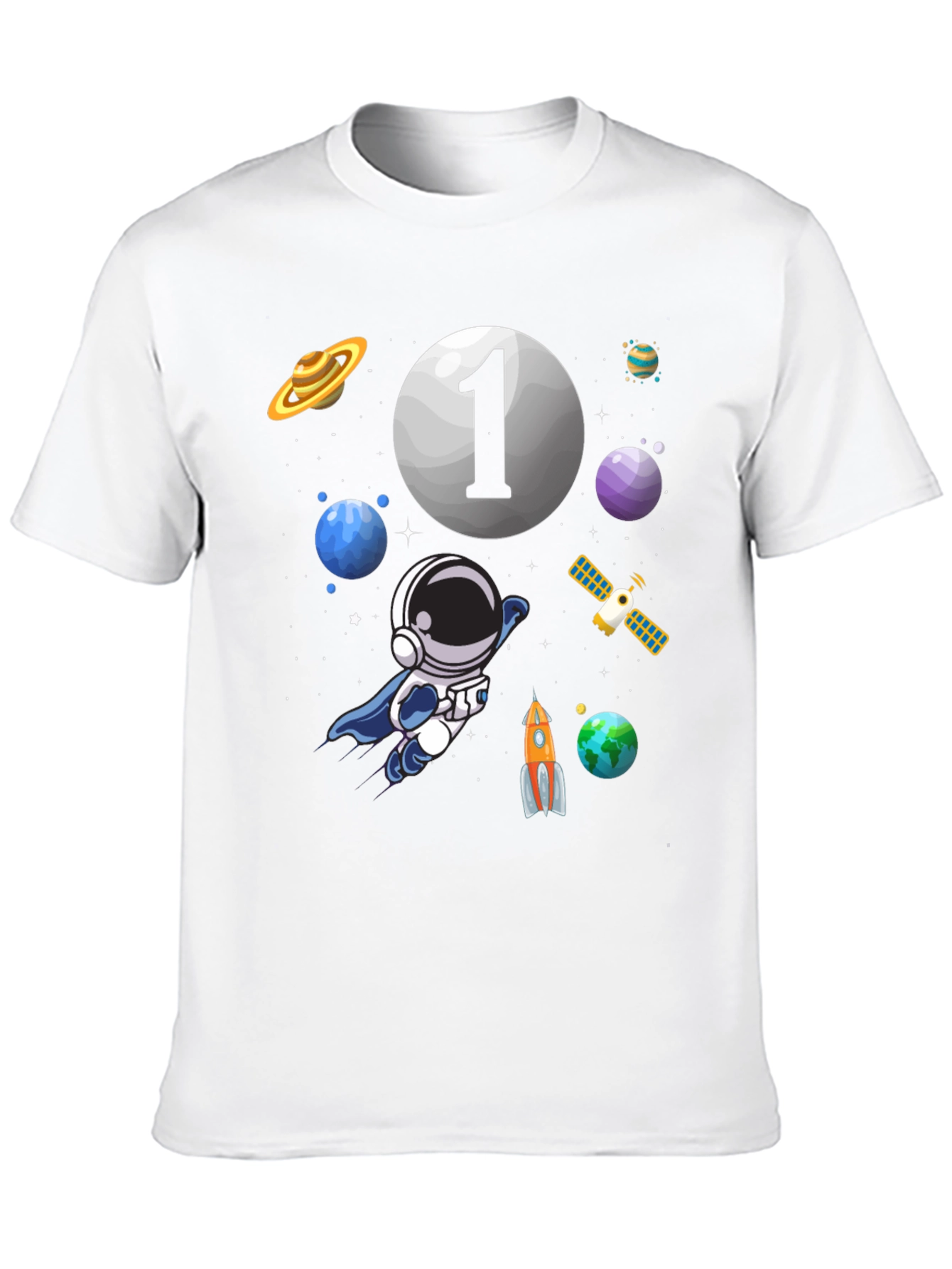 Space Astronaut Number 1 Birthday T-Shirt