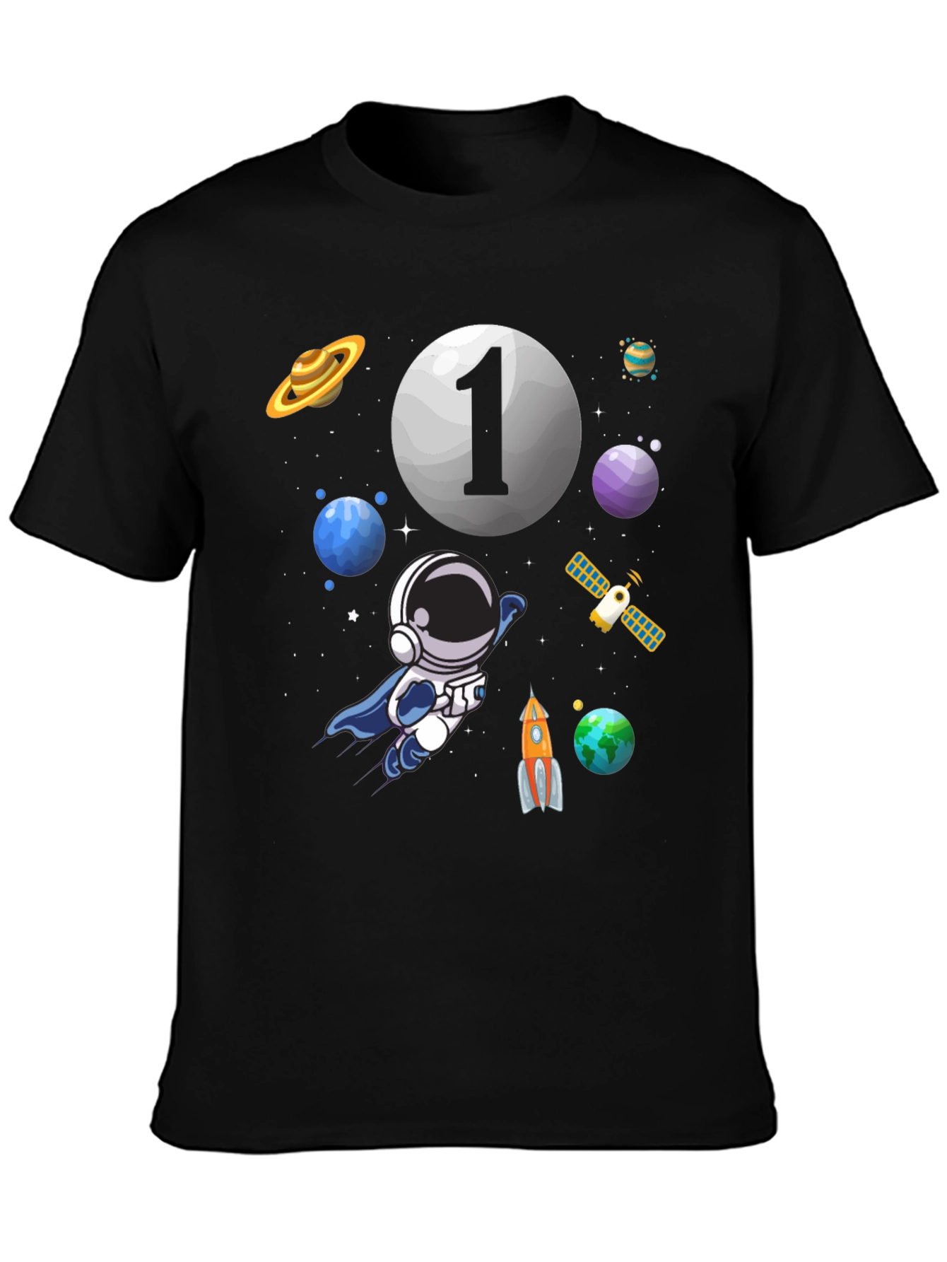 Space Astronaut Number 1 Birthday T-Shirt
