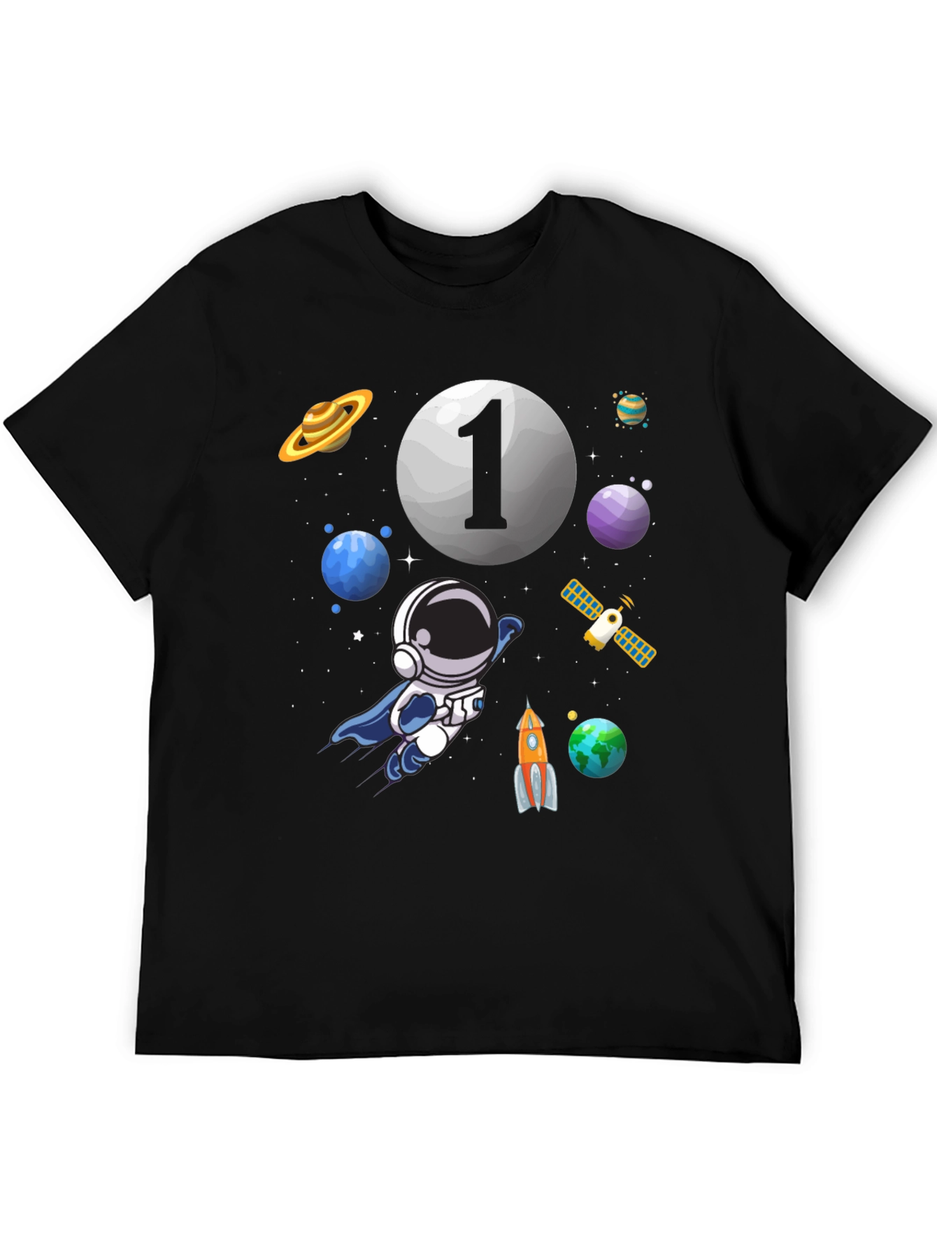 Space Astronaut Number 1 Birthday T-Shirt