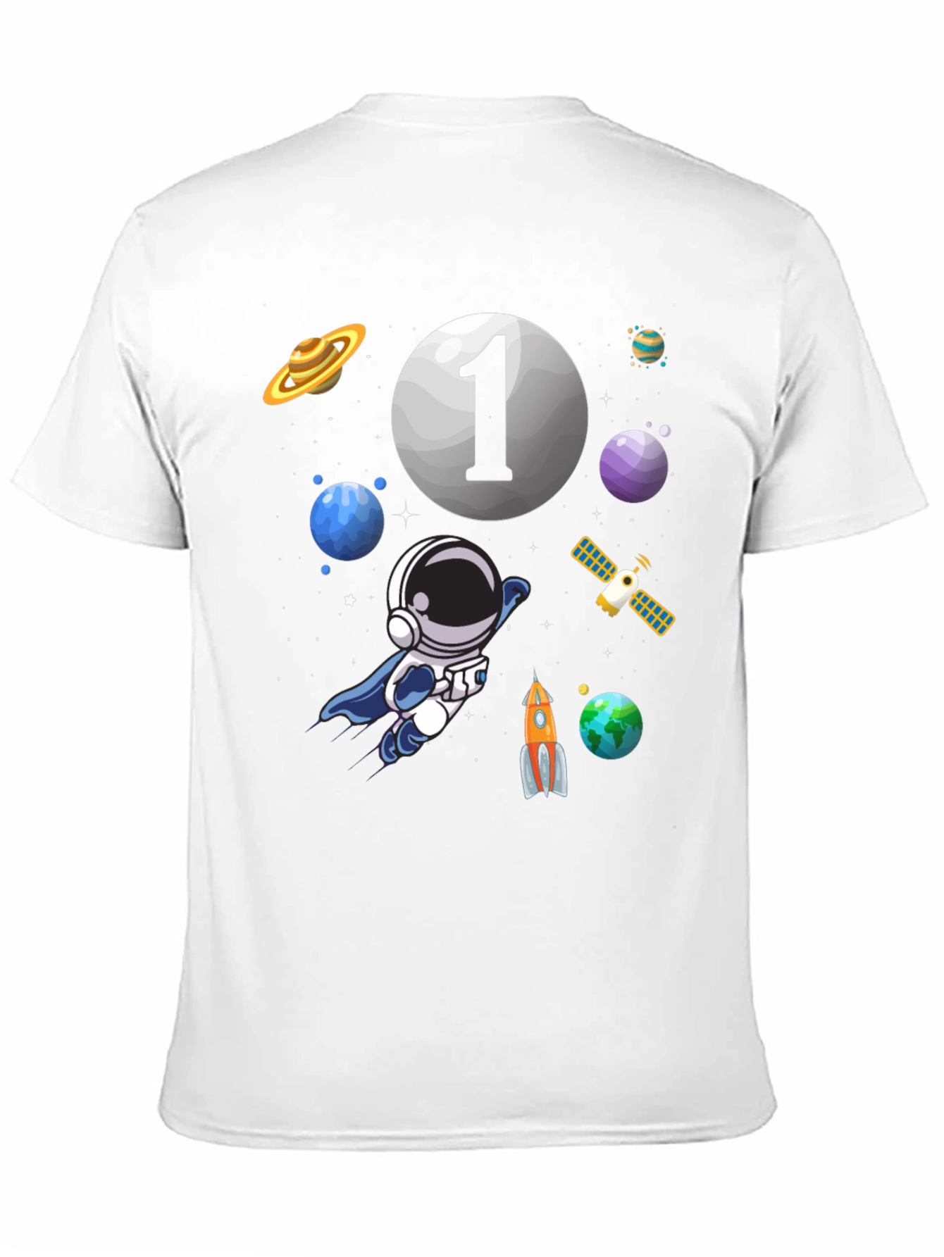 Space Astronaut Number 1 Birthday T-Shirt