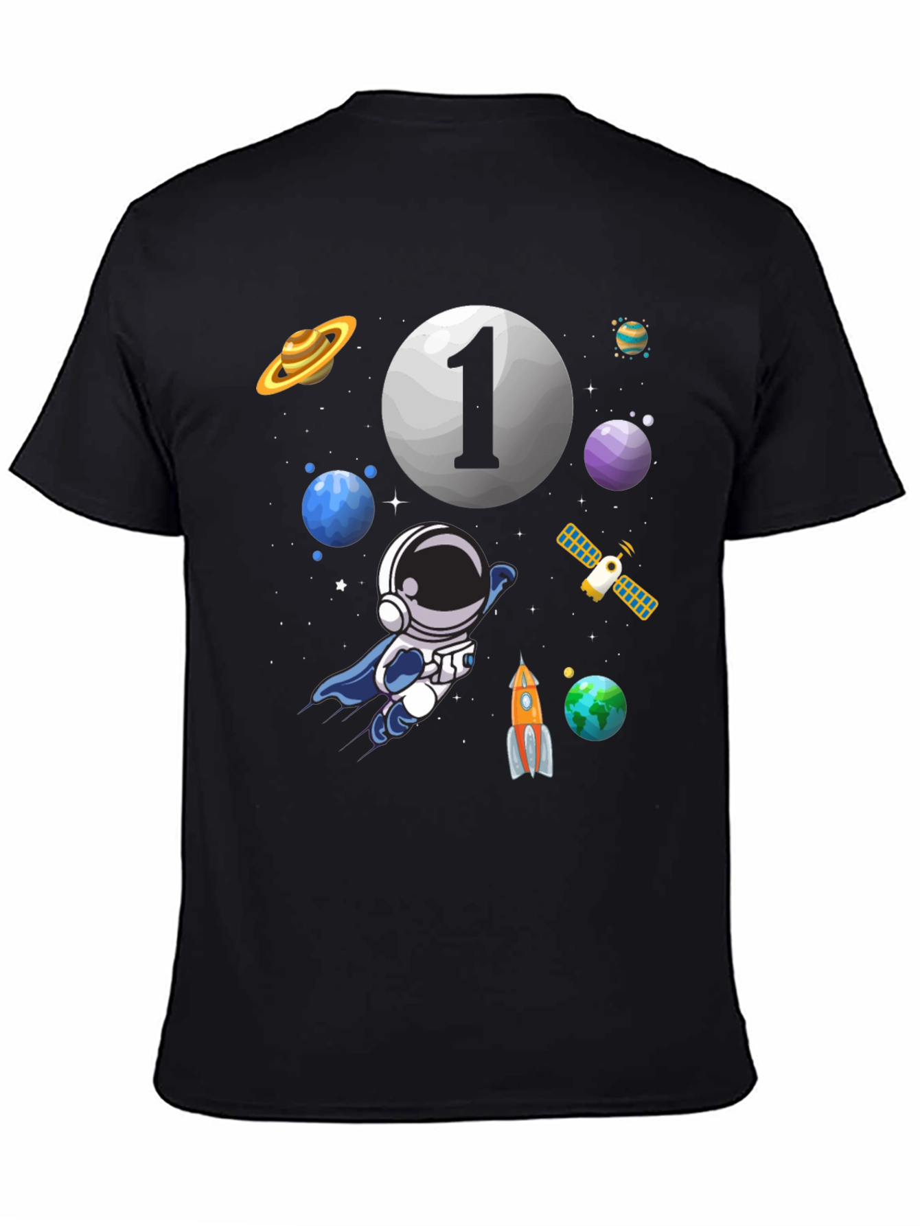 Space Astronaut Number 1 Birthday T-Shirt