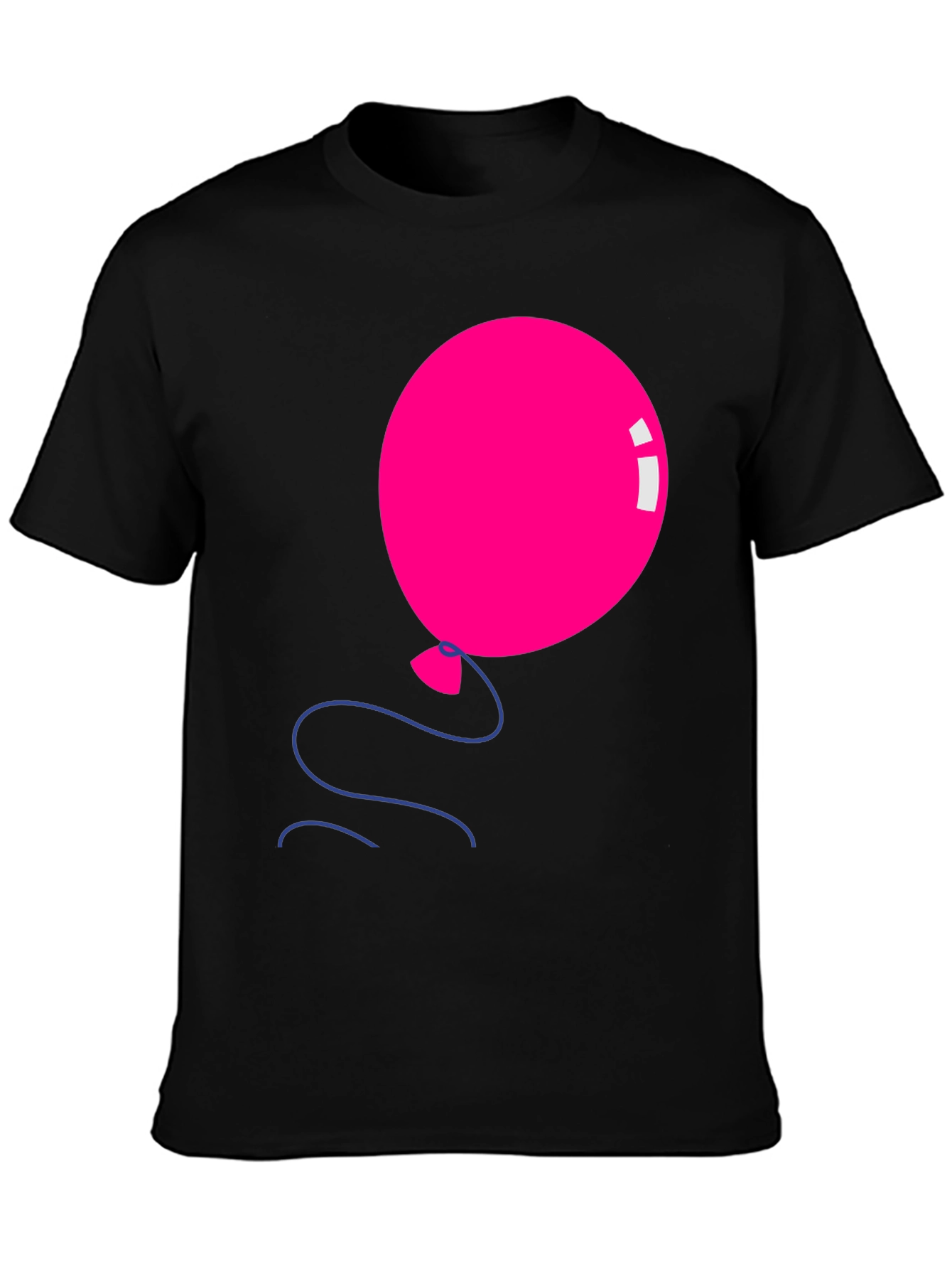 Pink Balloon Graphic Tee - Black Casual Shirt