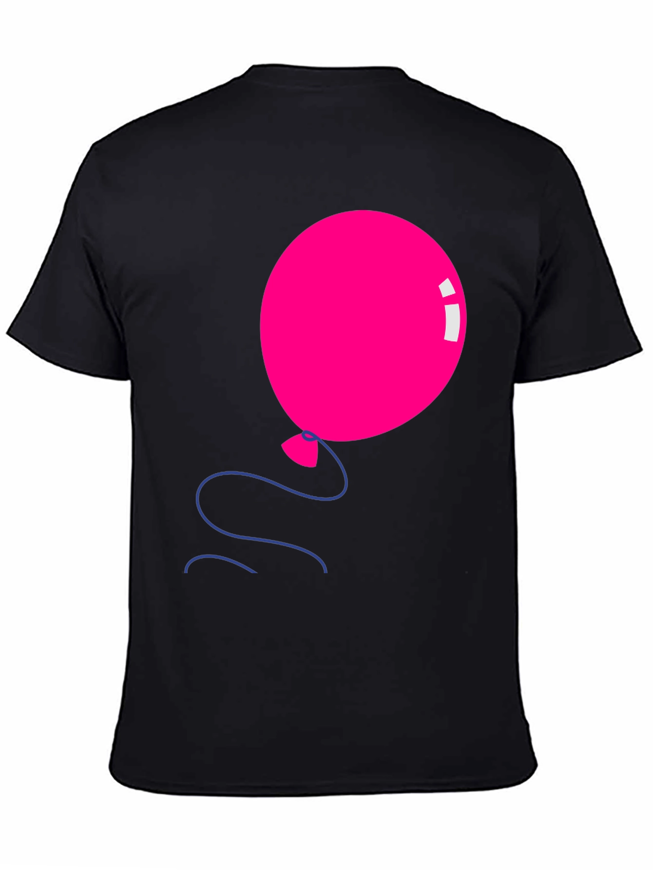 Pink Balloon Graphic Tee - Black Casual Shirt