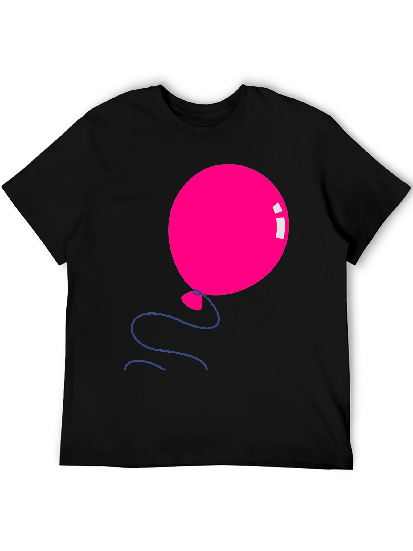 Pink Balloon Graphic Tee - Black Casual Shirt