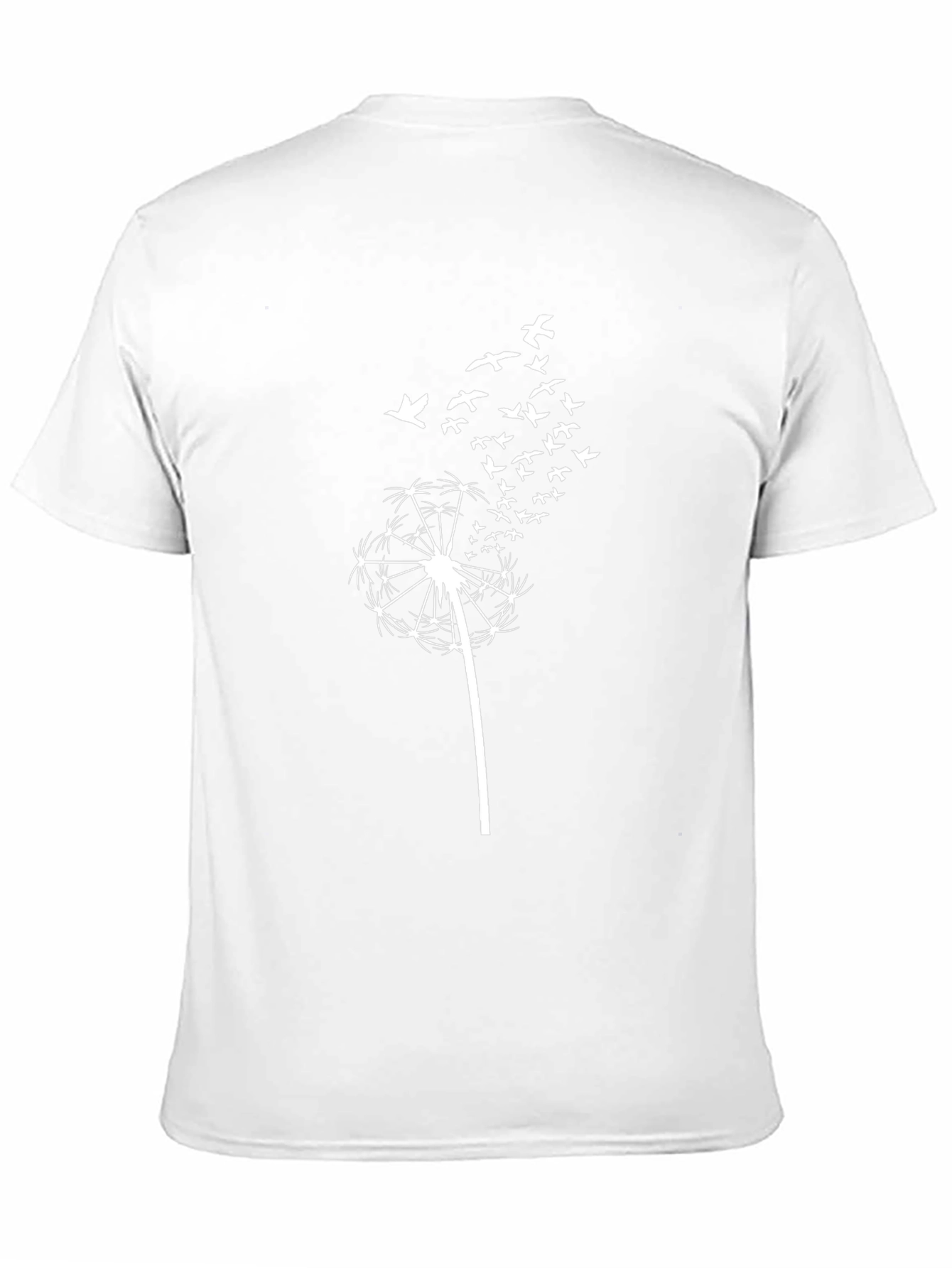 Dandelion Birds Black T-Shirt