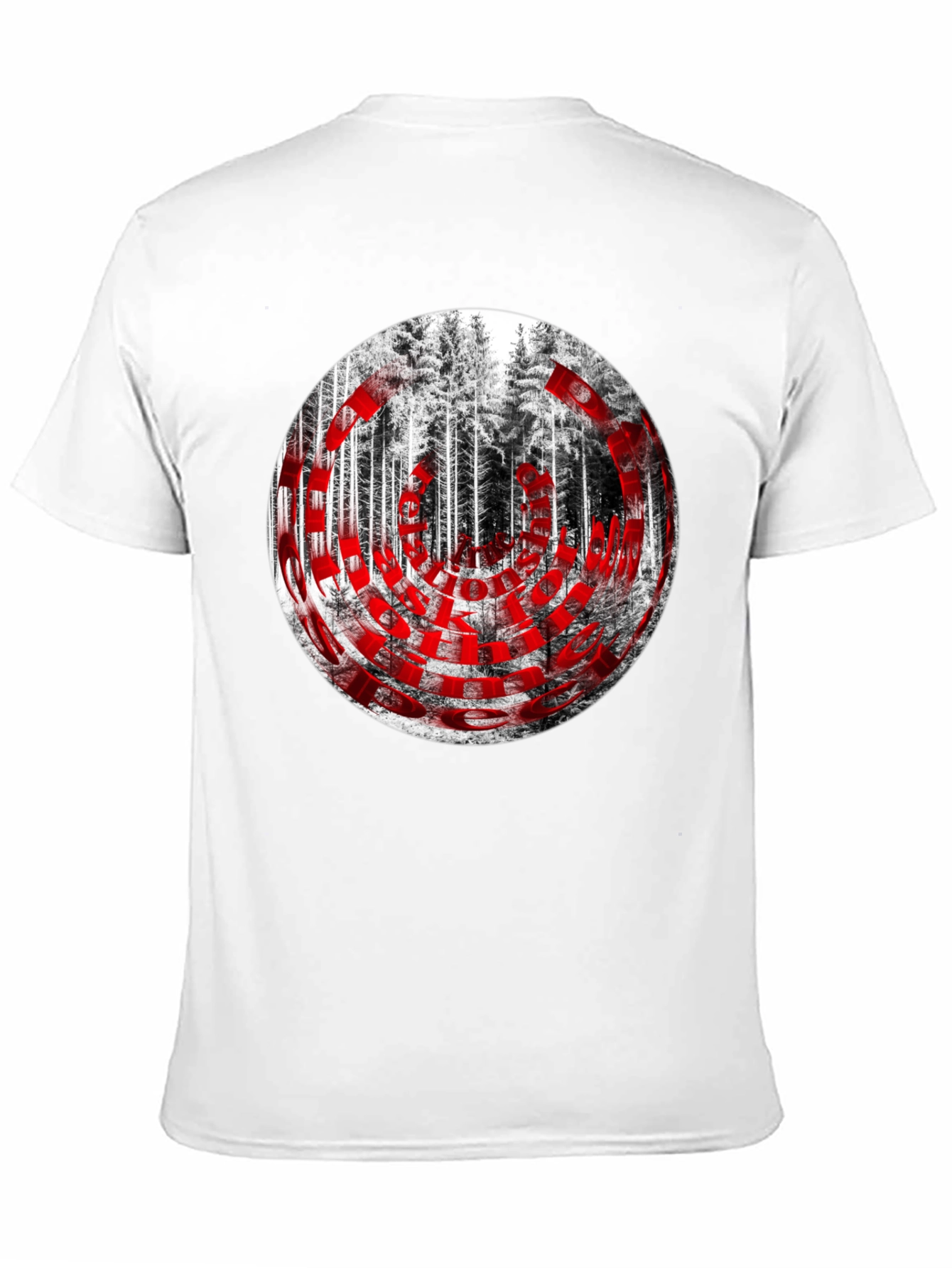 Forest Graphic Print Black T-Shirt