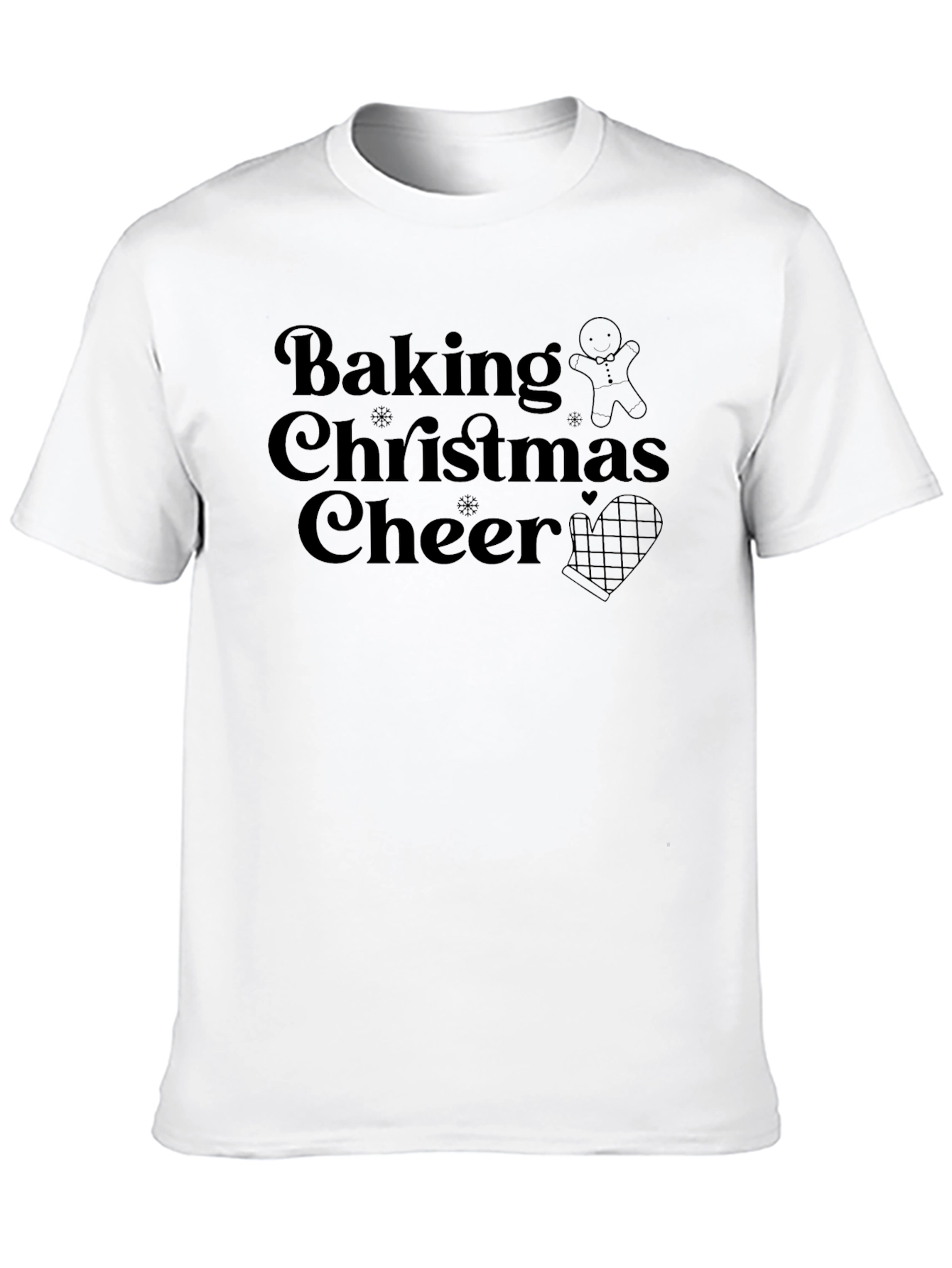 Baking Christmas Cheer Black Graphic Tee
