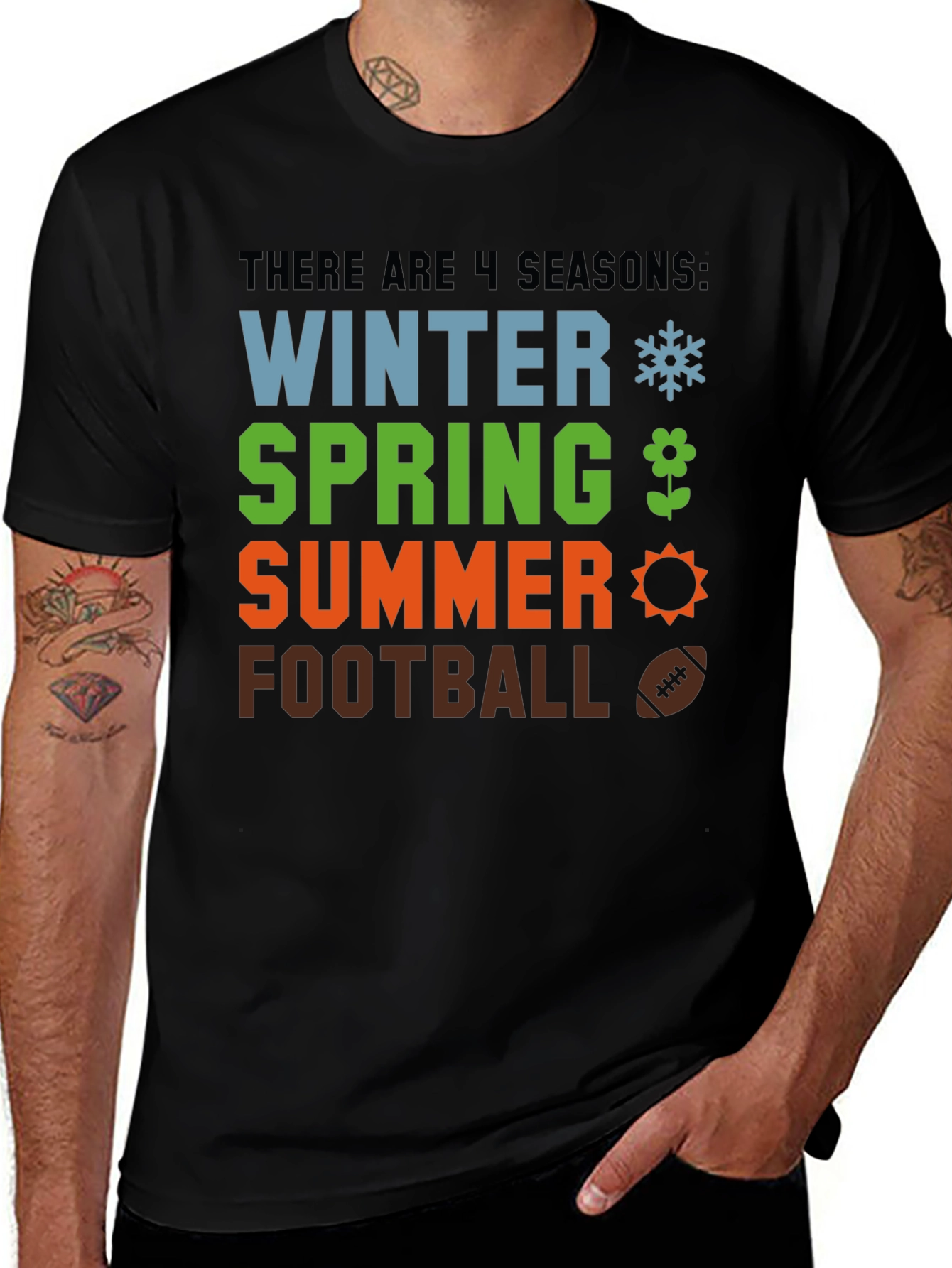 4 Seasons T-Shirt - Winter Spring Summer Football