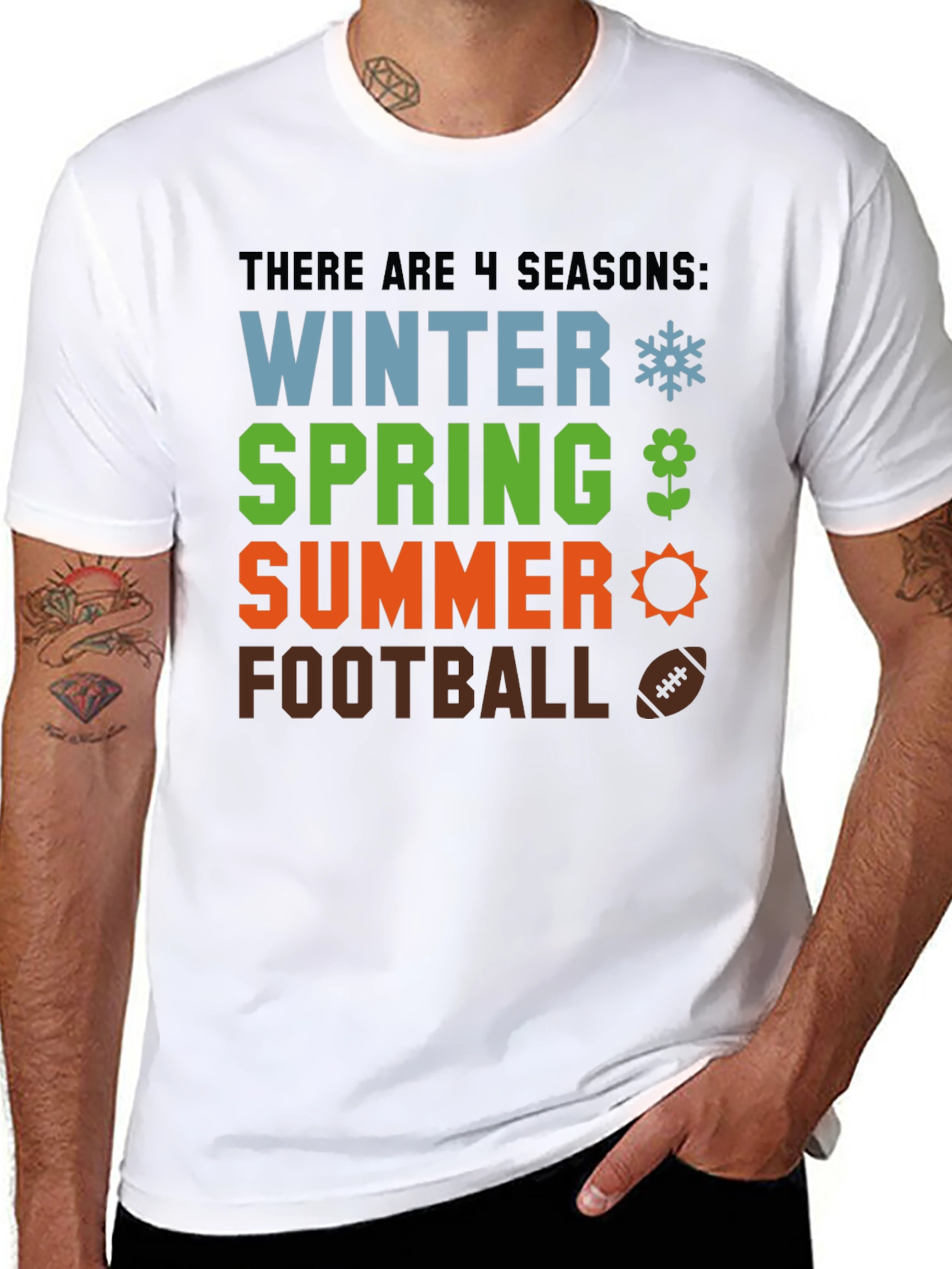 4 Seasons T-Shirt - Winter Spring Summer Football