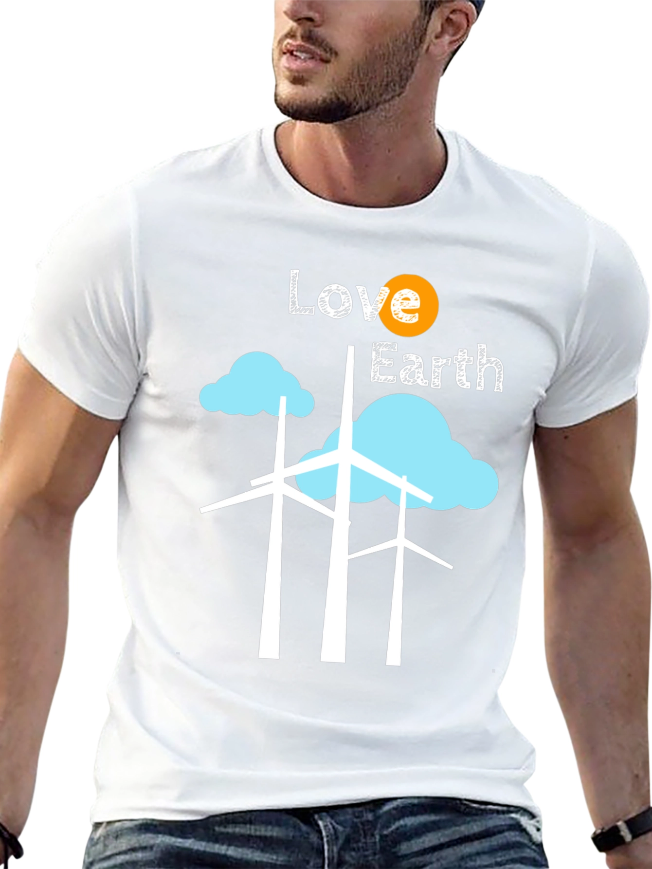 Eco-Friendly Love Earth Graphic T-Shirt