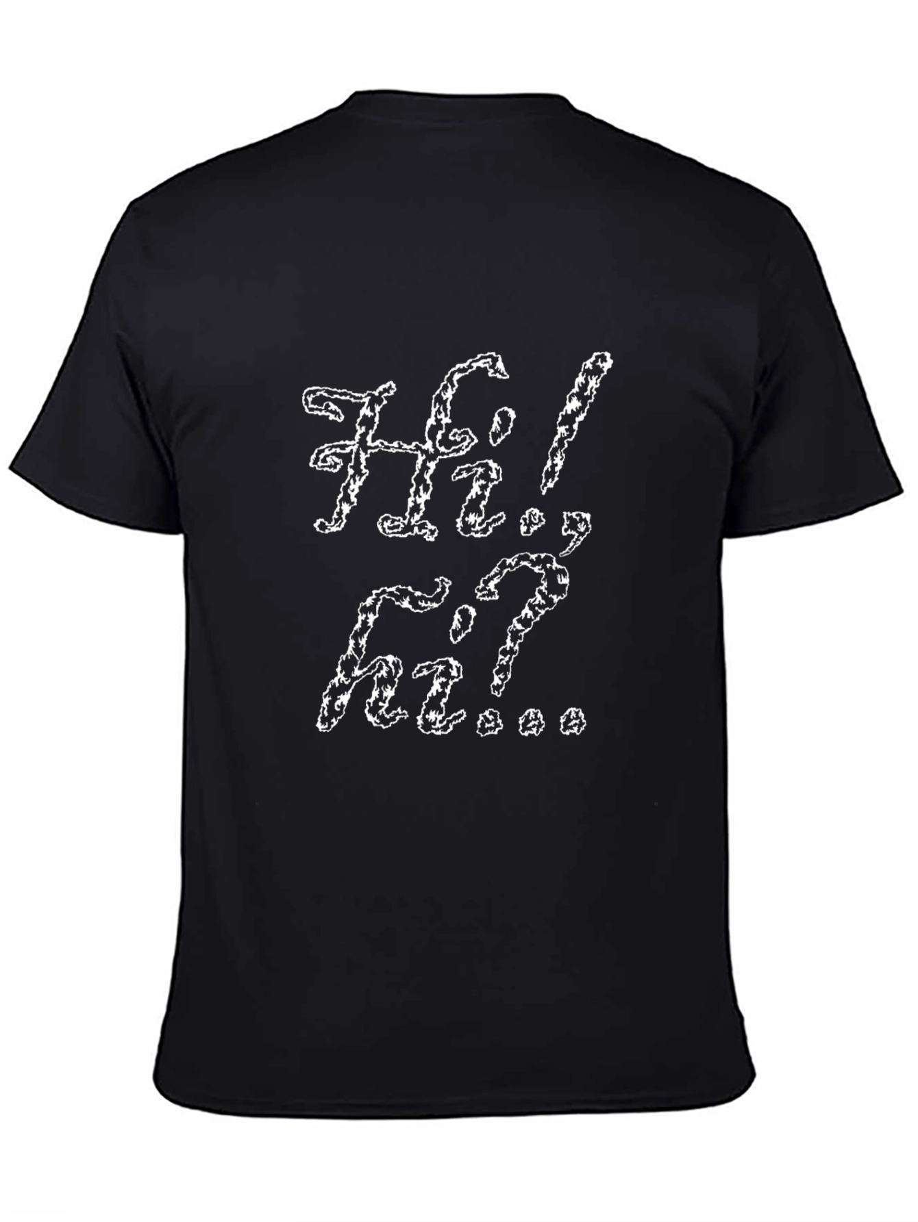 Hi Hi Graphic Tee - Black Crew Neck T-Shirt