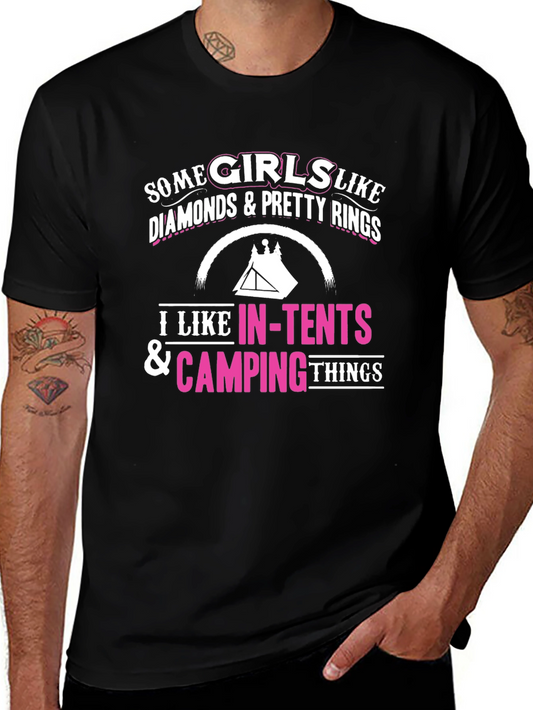 Camping Lover T-Shirt - Some Girls Like Camping Things