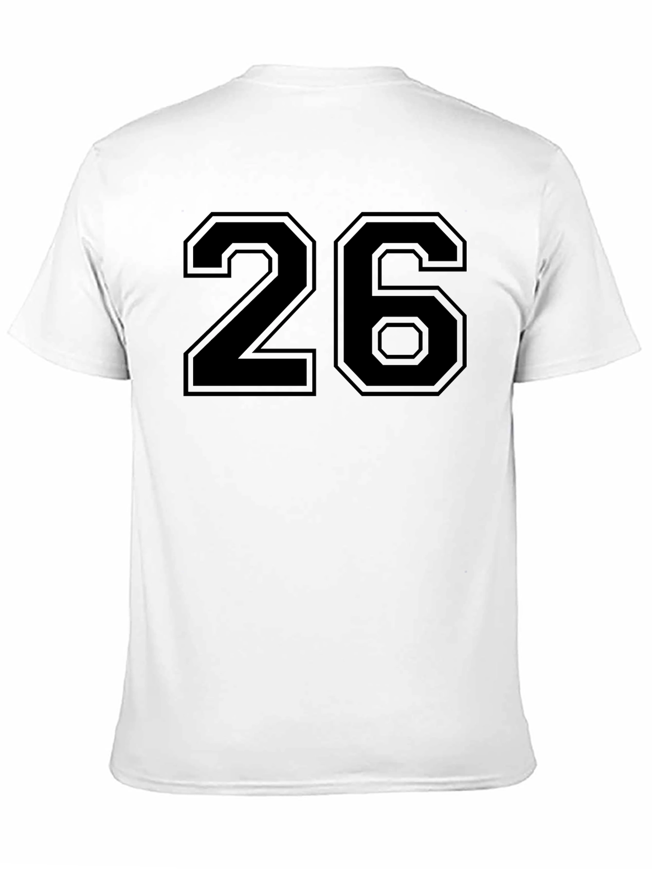 Mens Black Number 26 Graphic T-Shirt