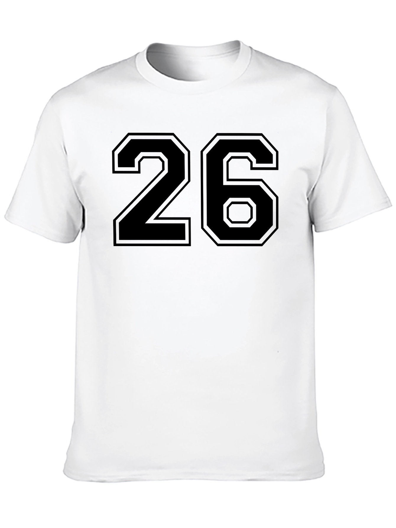 Mens Black Number 26 Graphic T-Shirt