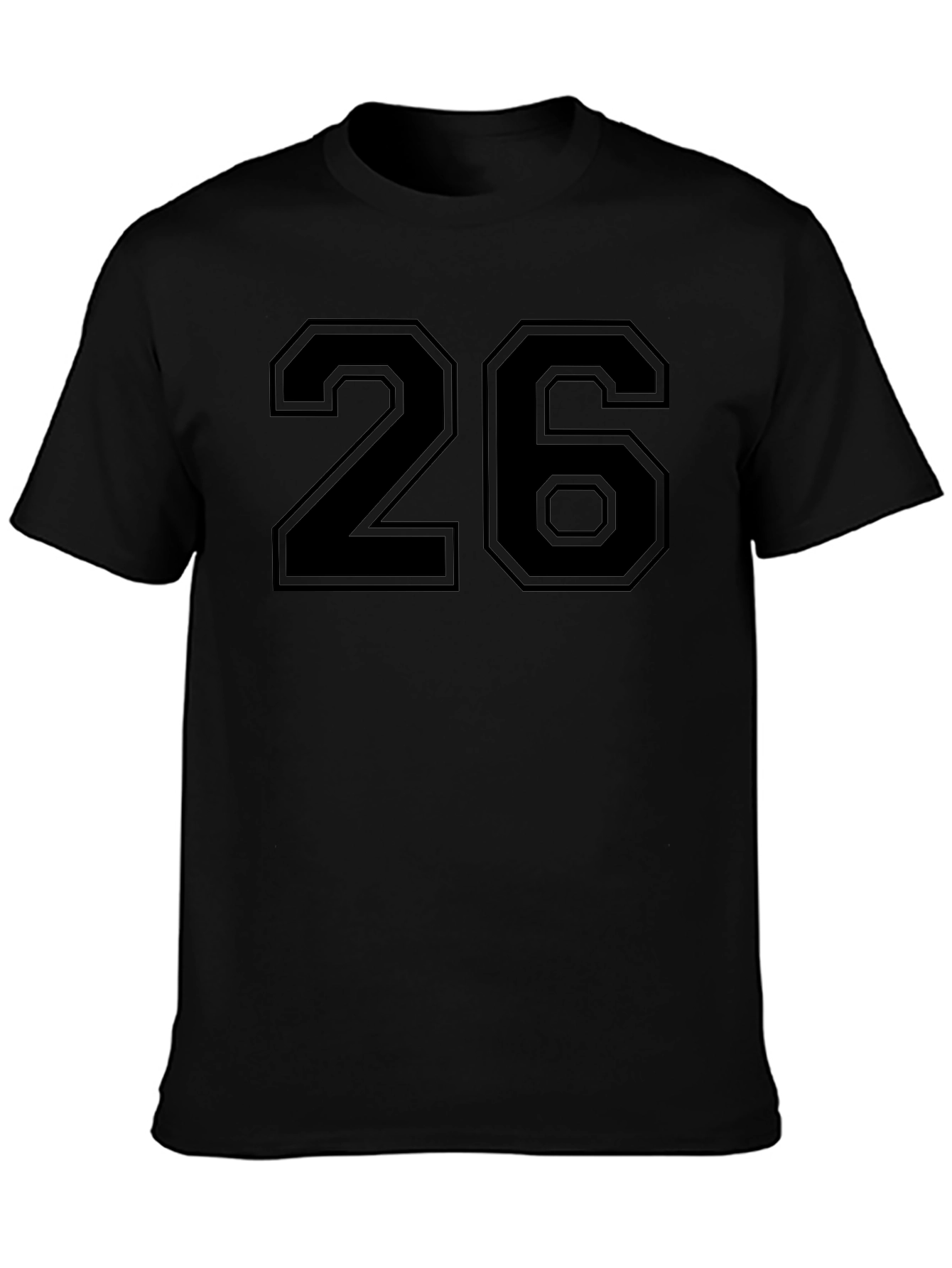 Mens Black Number 26 Graphic T-Shirt