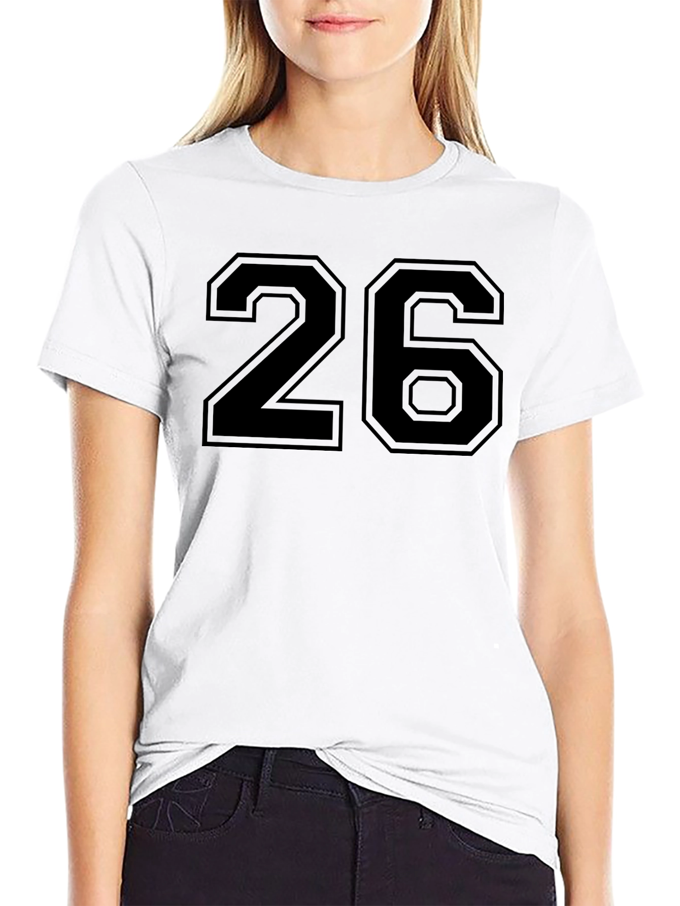 Mens Black Number 26 Graphic T-Shirt