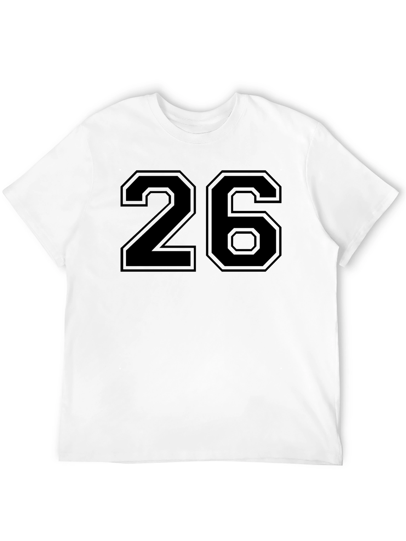 Mens Black Number 26 Graphic T-Shirt