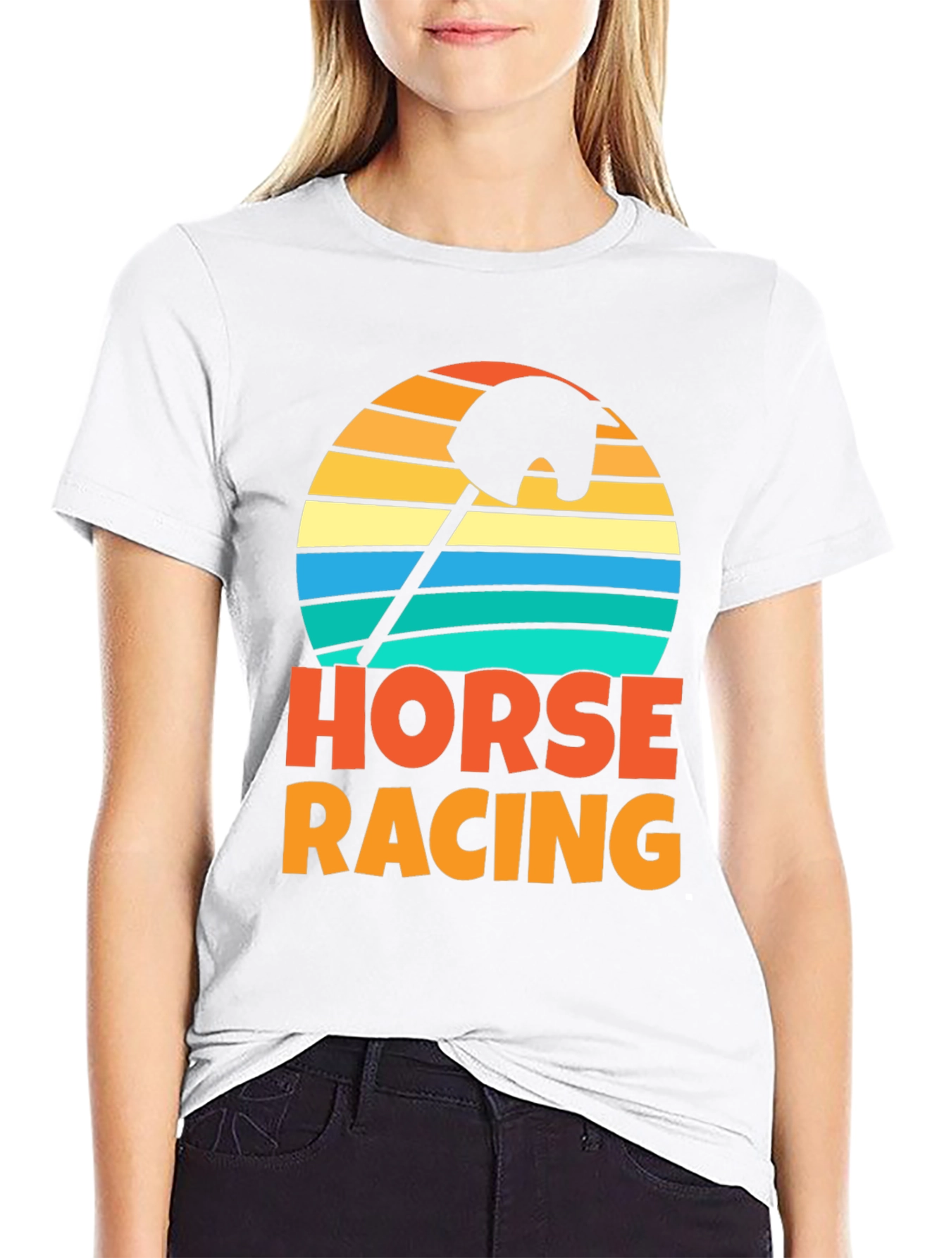 Retro Horse Racing Stick Hobby Horse T-Shirt