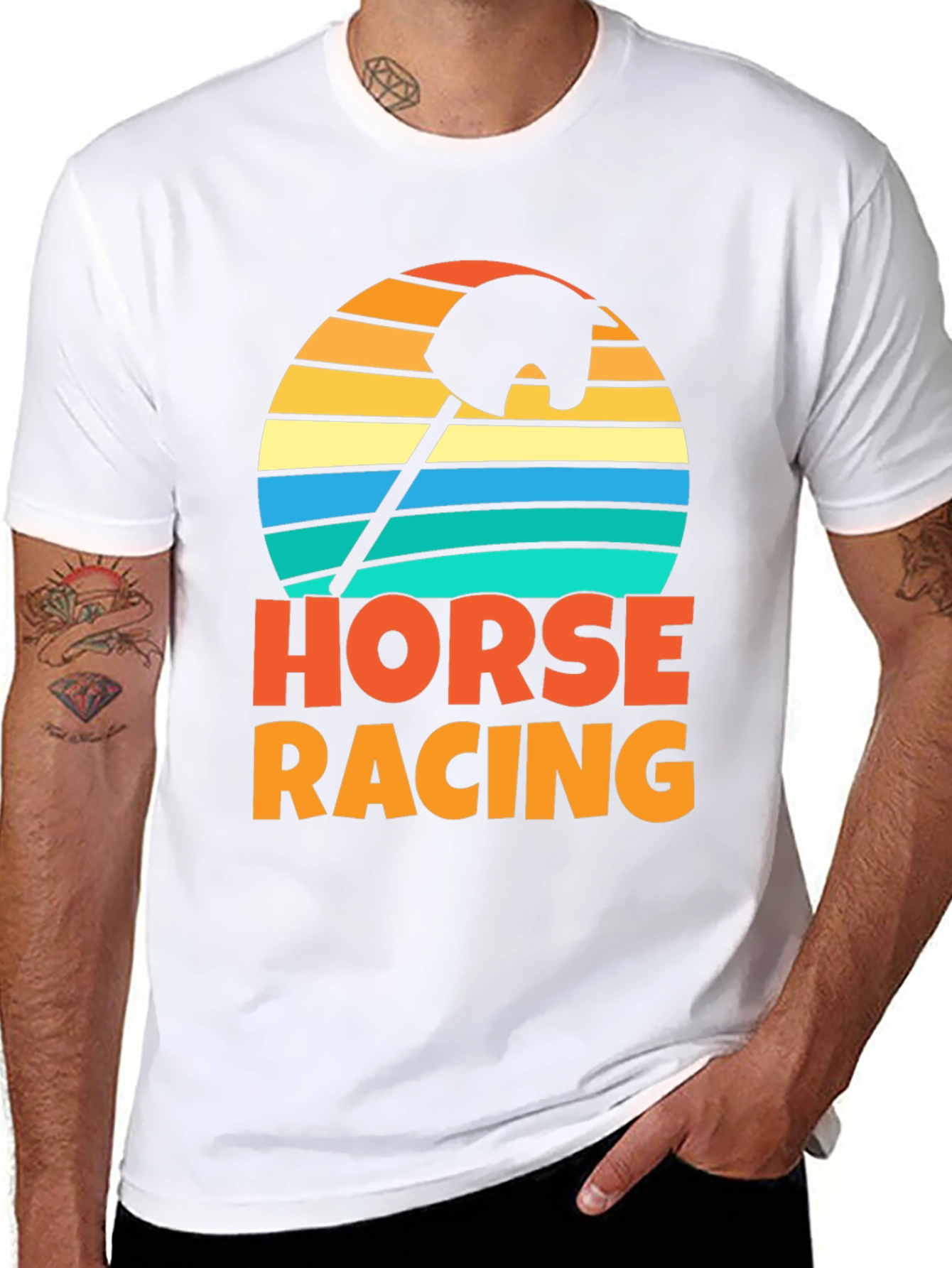 Retro Horse Racing Stick Hobby Horse T-Shirt