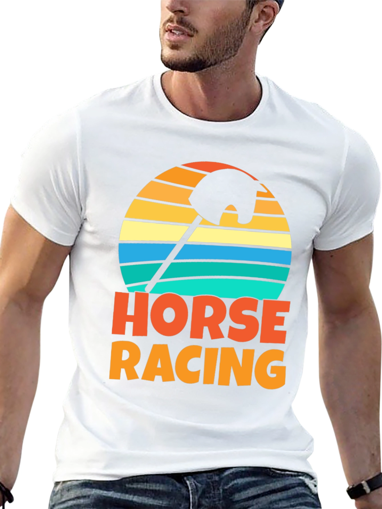 Retro Horse Racing Stick Hobby Horse T-Shirt