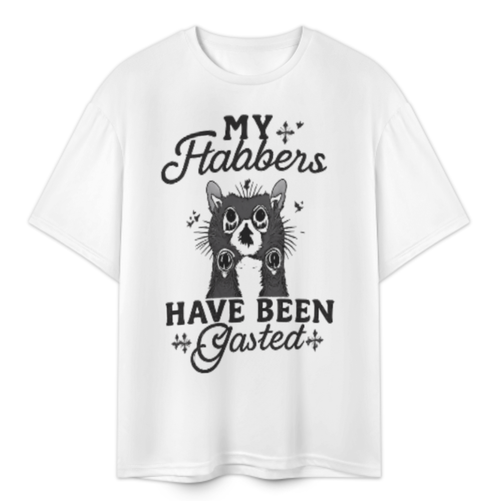 My Flabbers Have Been Gasted Cat T-Shirt | Funny Shocked Kitty Graphic Tee(z1183)
