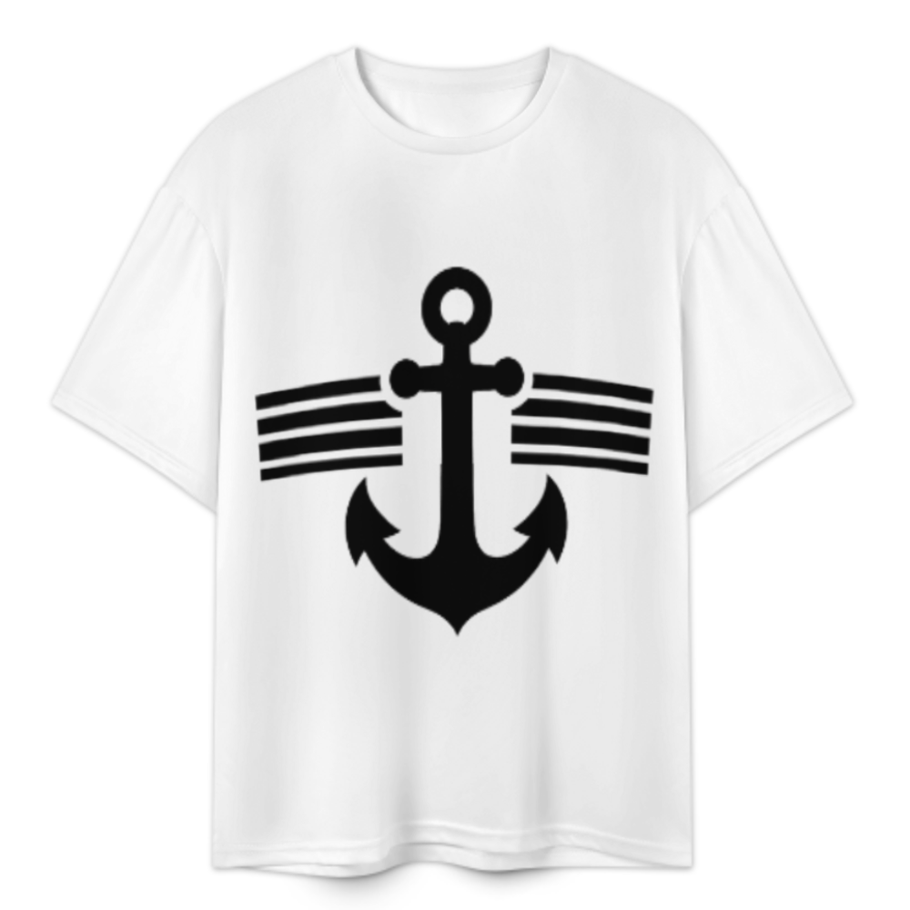 Classic Nautical Anchor T-Shirt | Minimal Maritime Sailing Graphic Tee(z1189)