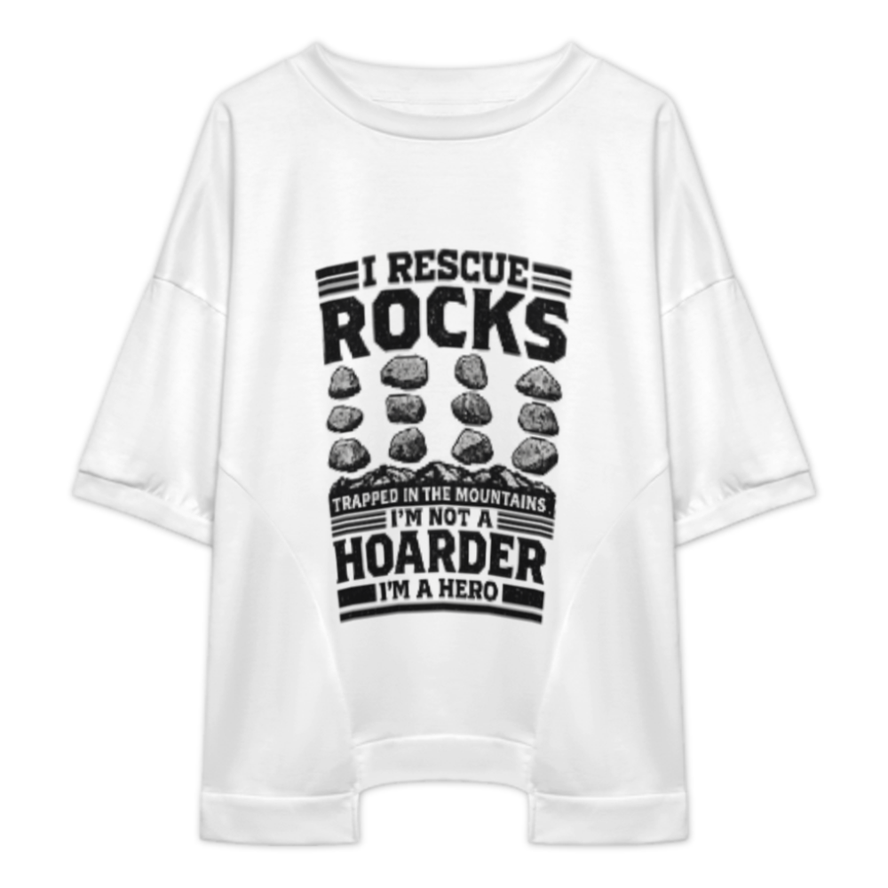 I Rescue Rocks Funny Geology Collector Graphic Tee | Rockhound Adventure Shirt(z1145)