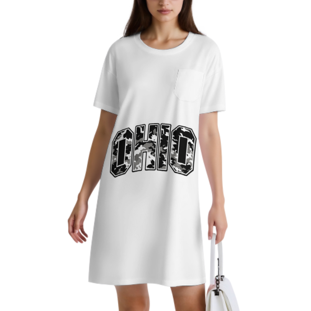 Ohio Camo Graphic T-Shirt | Vintage Athletic State Pride Tee(z1166)