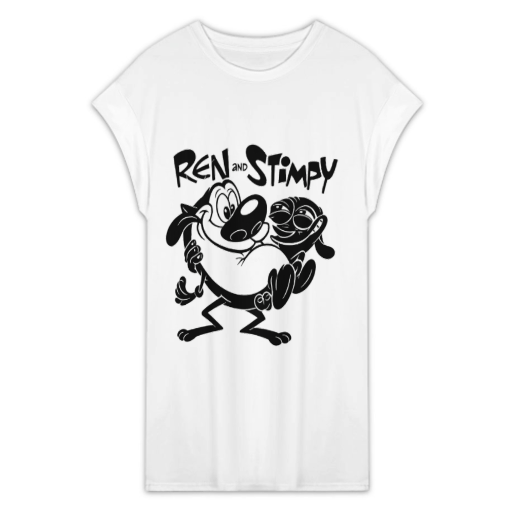Ren & Stimpy Classic Cartoon T-Shirt | Nostalgic 90s Animation Graphic Tee(z1177)