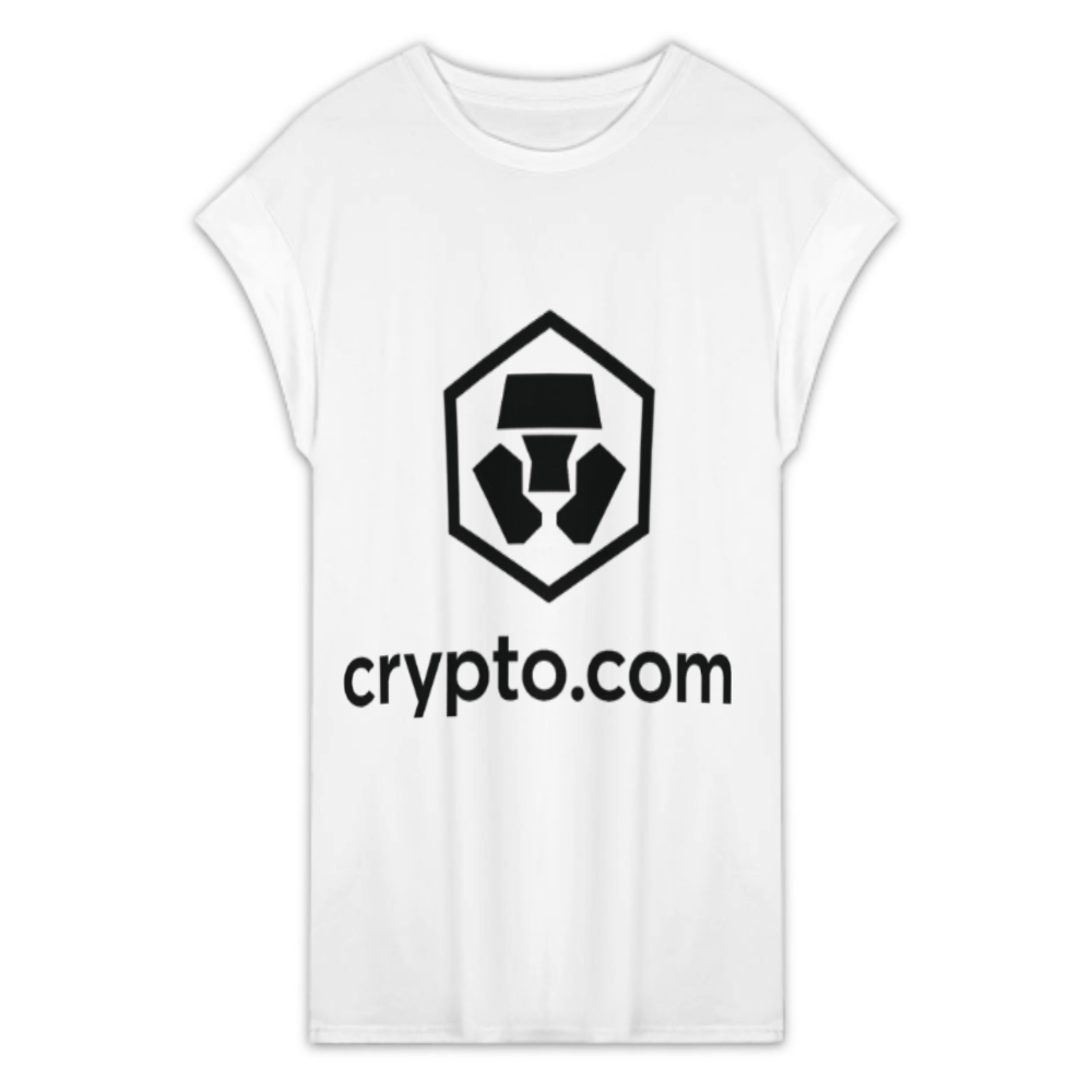Crypto.com Logo Monochrome T-Shirt | Modern Cryptocurrency Graphic Tee(z1176)