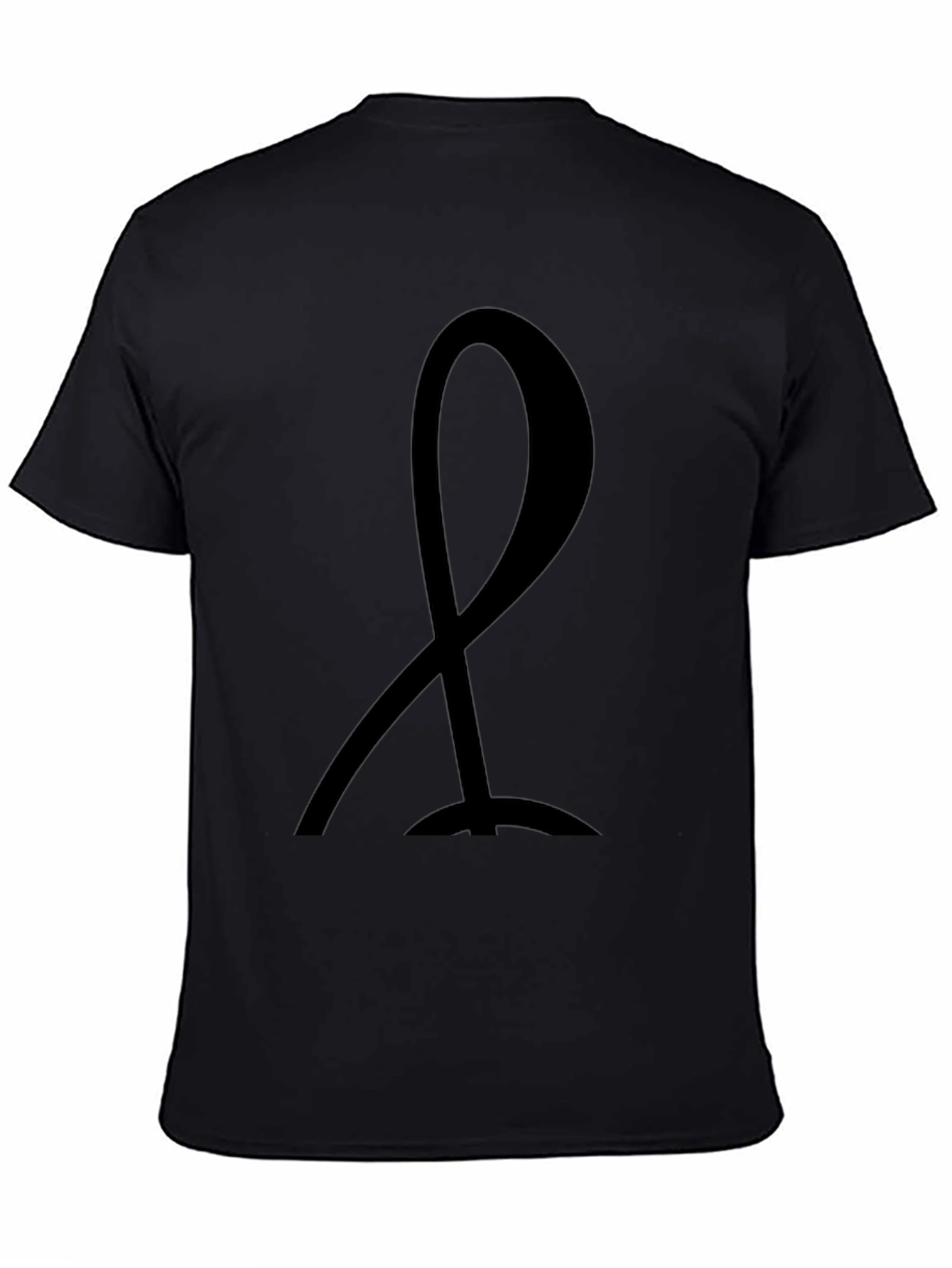 Minimalist Black Ribbon Graphic Tee - Unisex