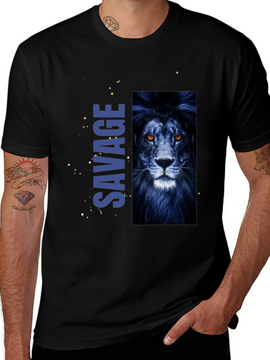 Savage Lion Graphic Tee - Cool & Edgy Style