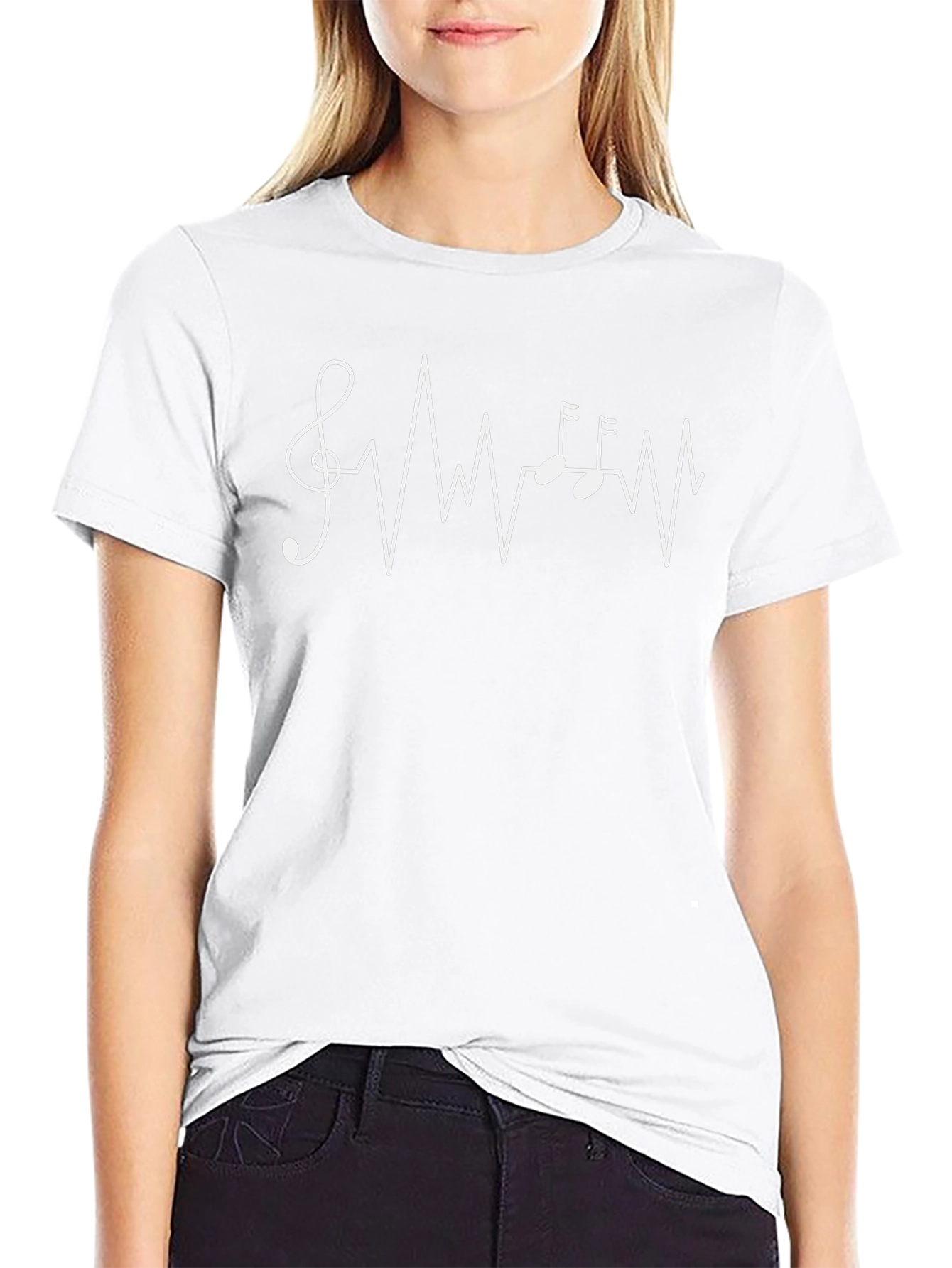 Music Lover Heartbeat Graphic Tee