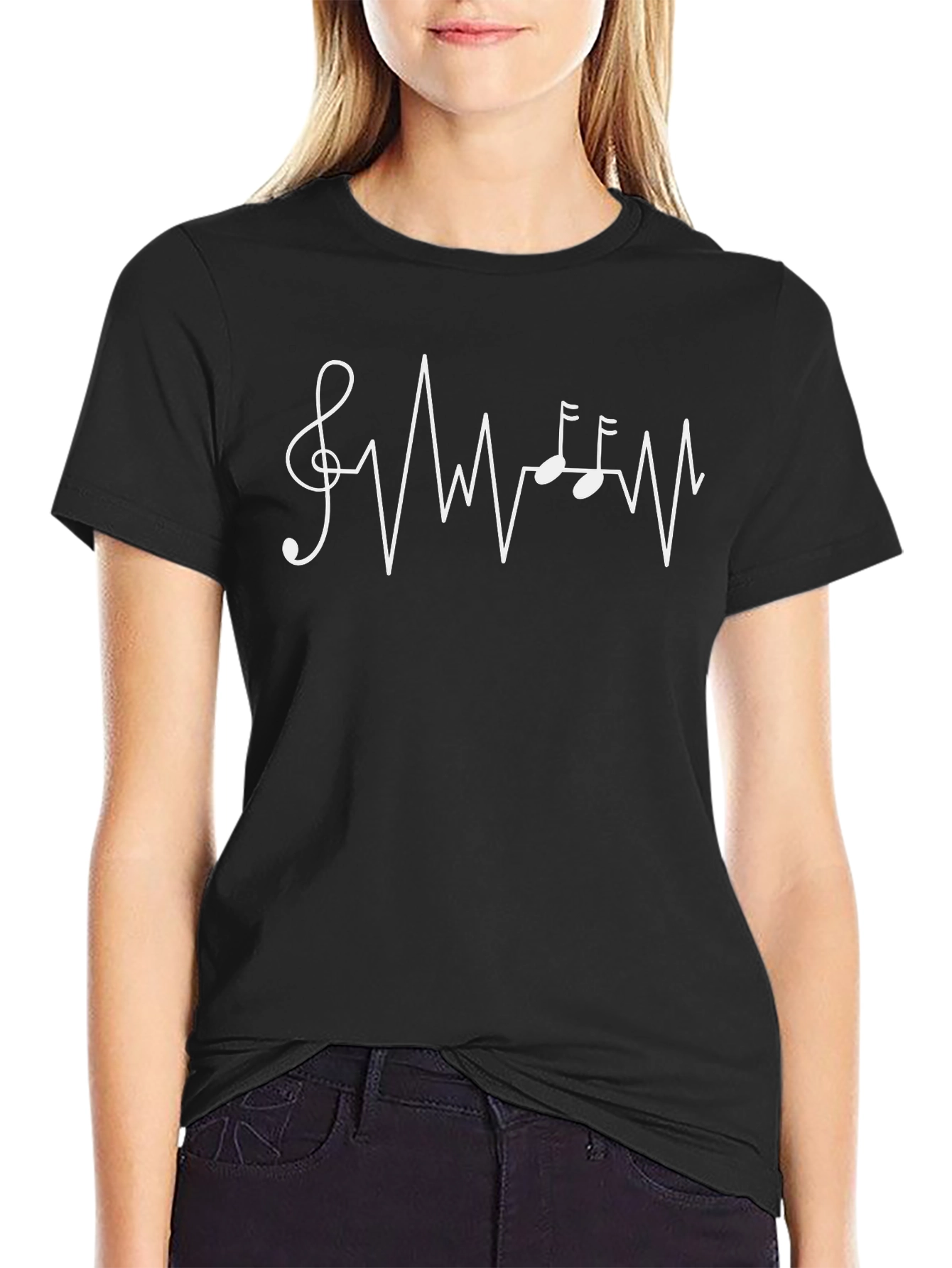 Music Lover Heartbeat Graphic Tee
